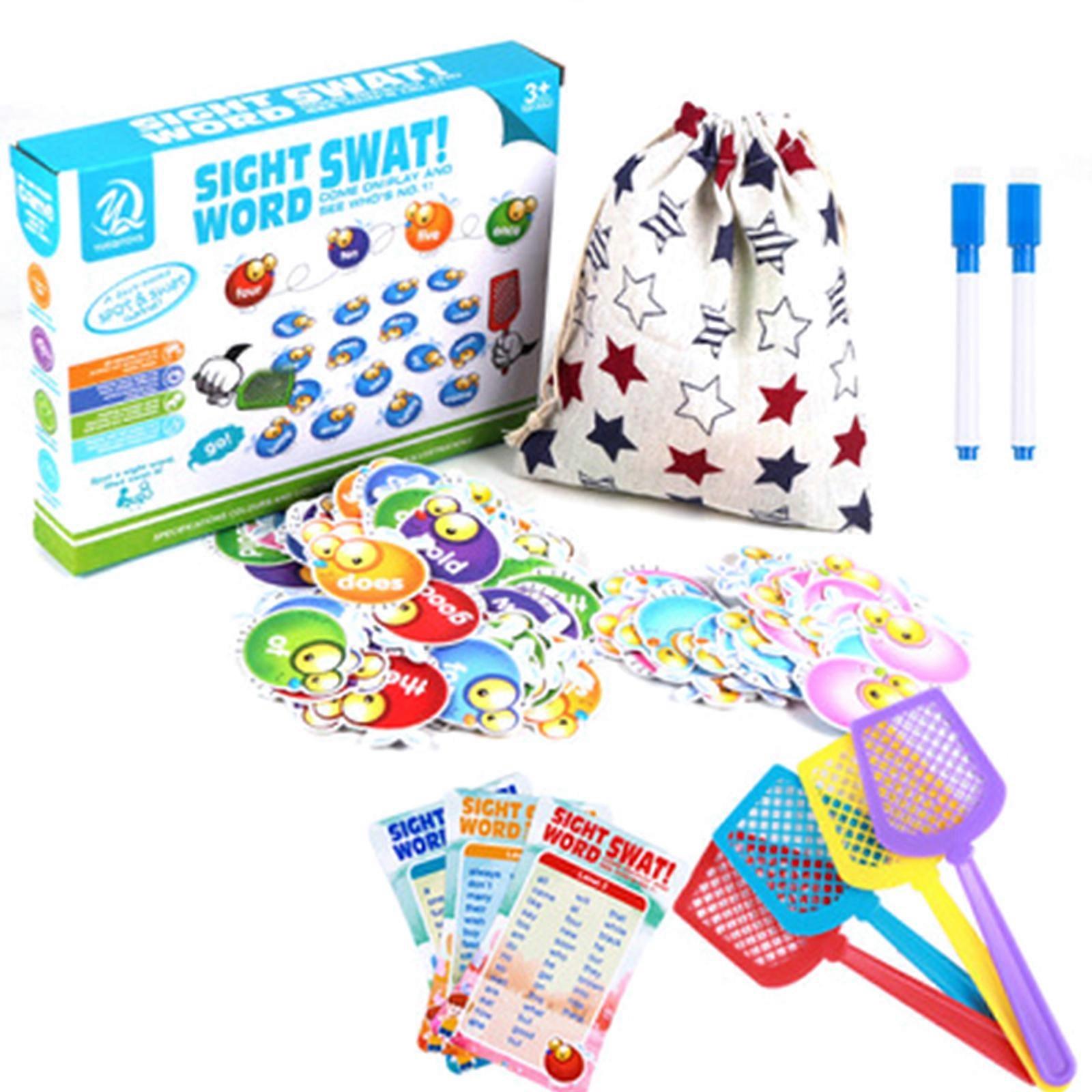 Sight Word Learning Game for Toddler Vocabulary Words Reading Abilities Swat Sight Words Kids Language Education Toy