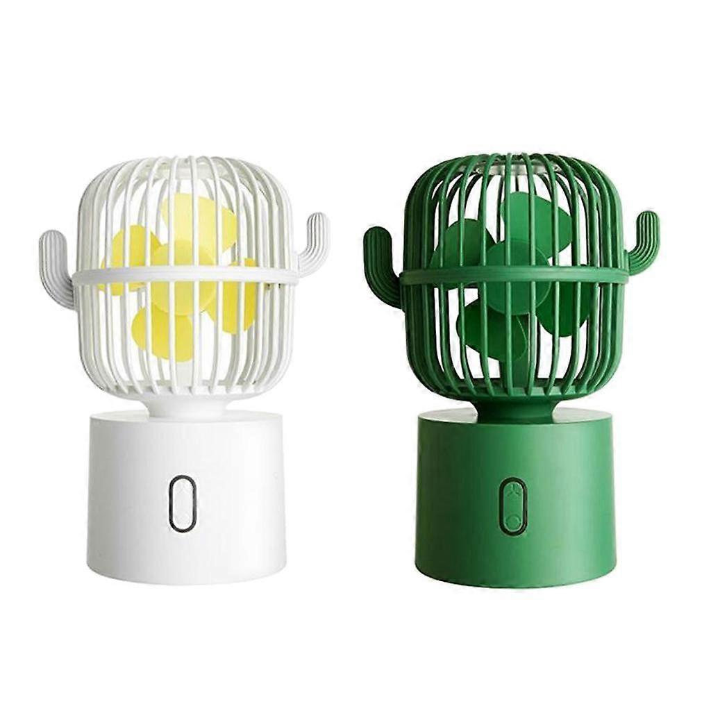 2x 3.5W Ventilator portabil Ventilator de birou rotativ Portabil 2400mAh Convenabil de utilizat