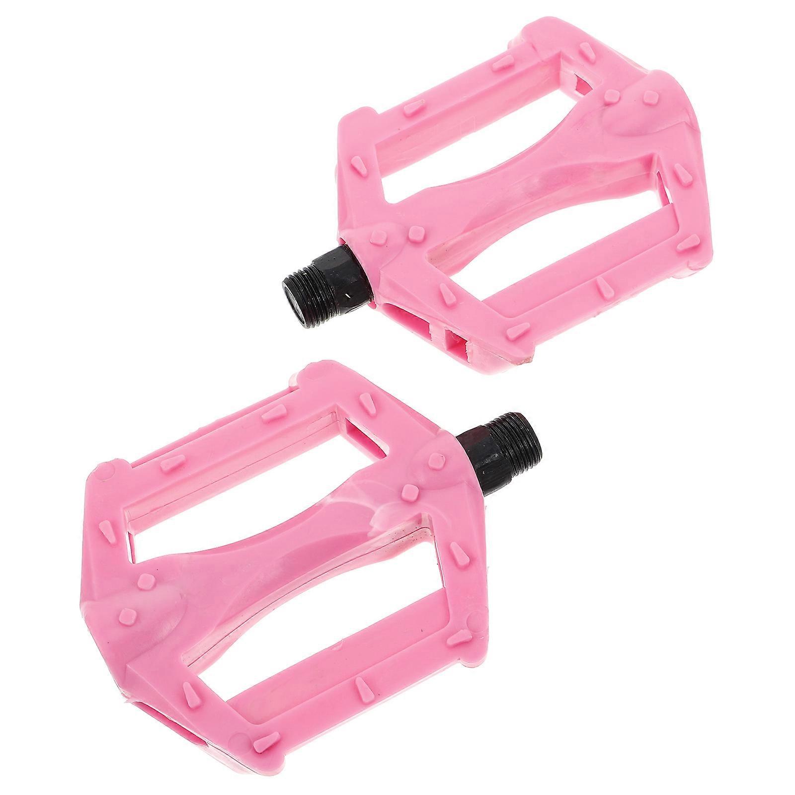 Bicycle Pedals Non Slip Design Durable Plastic Skid Pedals with Safety Grooves Easy Installation for Mountain and City Bikes