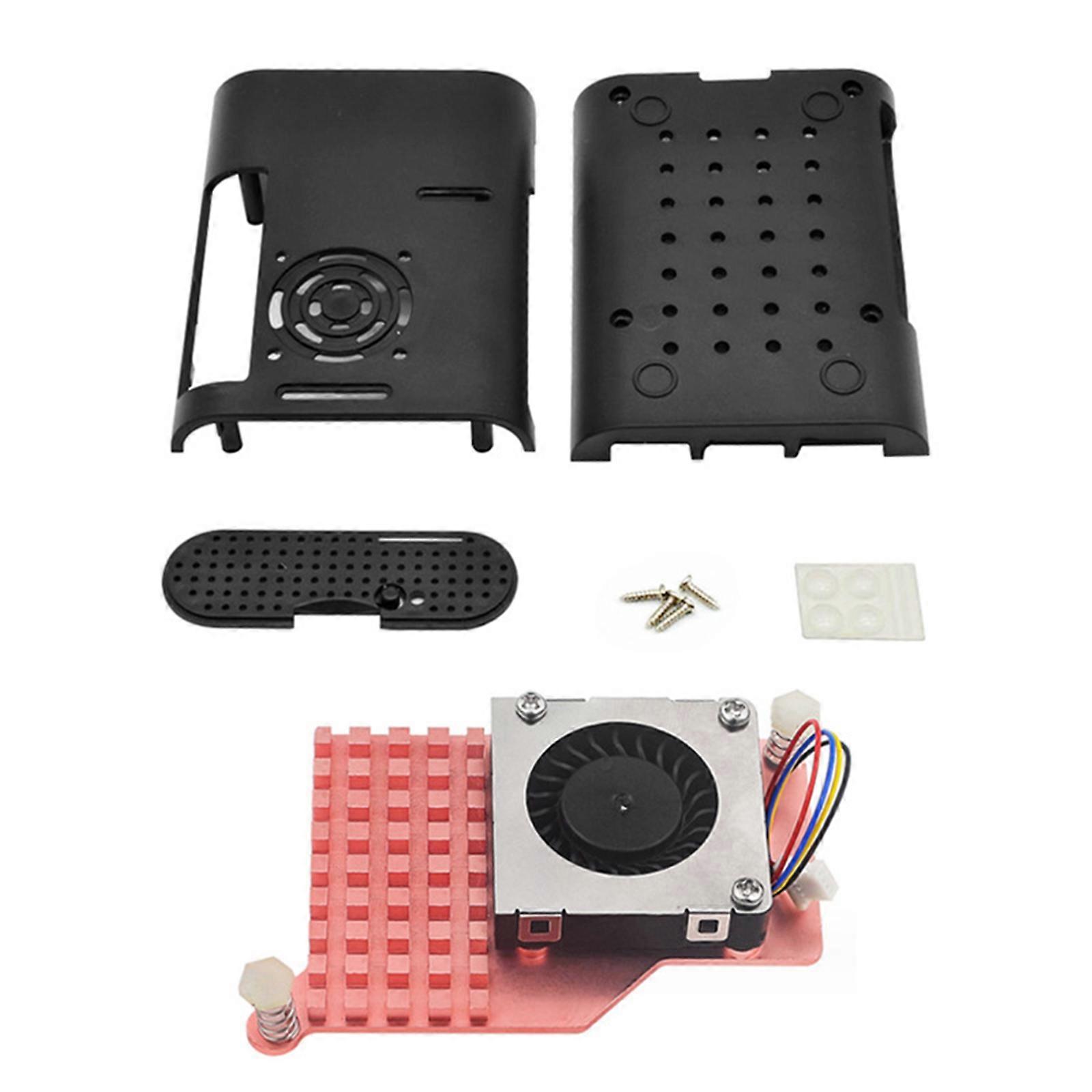 For RPI 5 ABS Case Protective Shell Cover With Optional PWM Speed Regulating Fan Heat Sinks