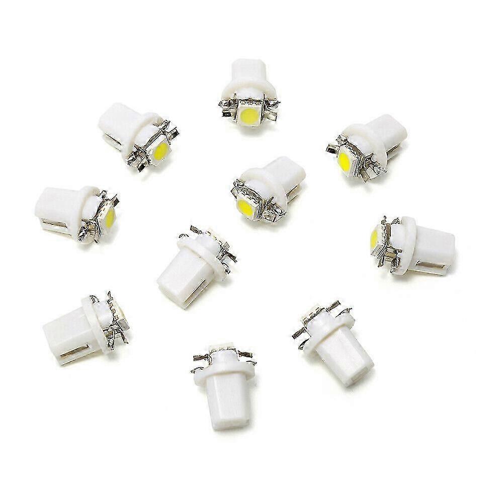 10pcs 5 Colors T5 Car LED Dashboard Indicator Light B8.5D 5050 1SMD Dashboard Gauge Instrument T5 Bulb Universal Car Accessories
