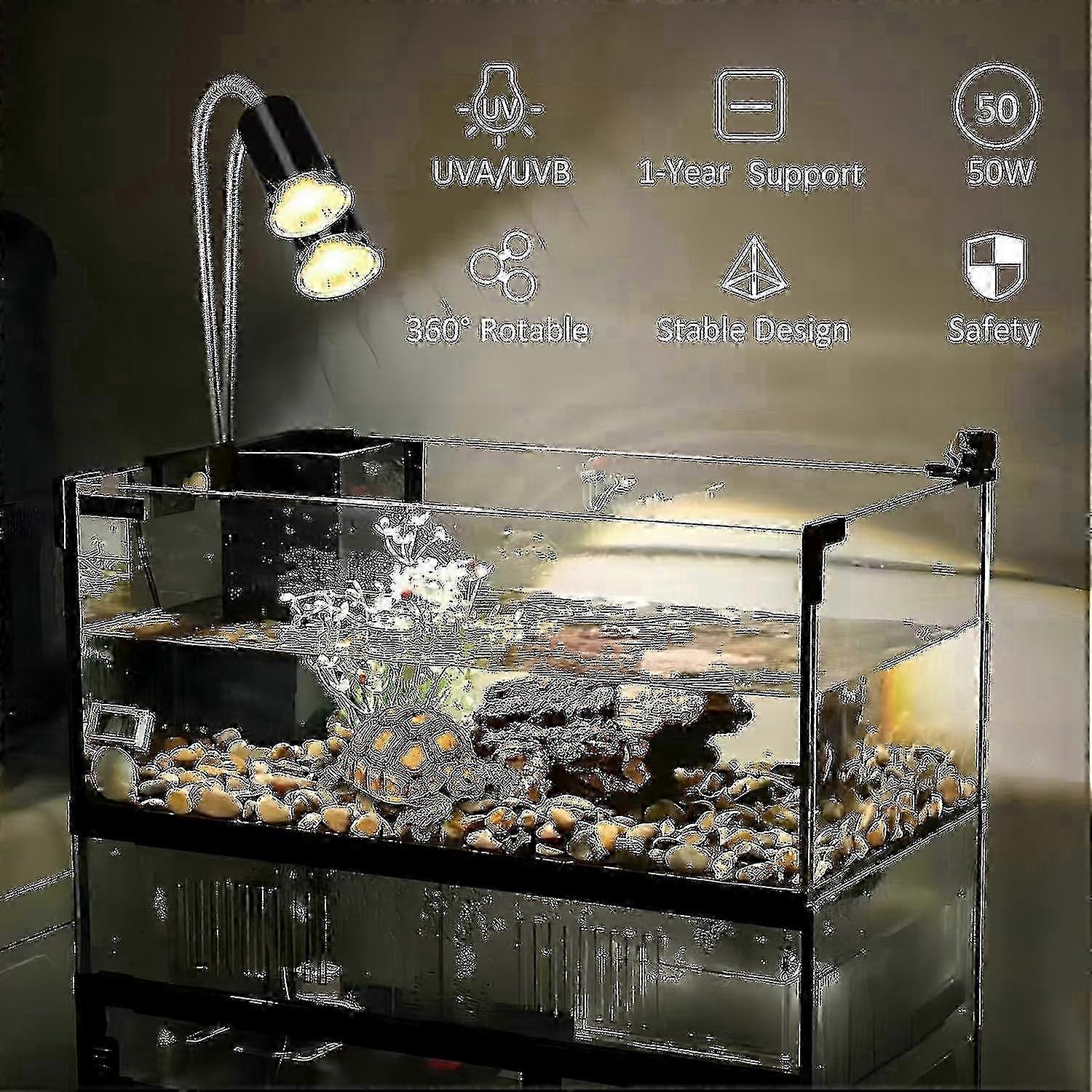 タートルヒートランプ4パック、爬虫類タンクおよびテラリウム用25/50/75W UVA UVB電球