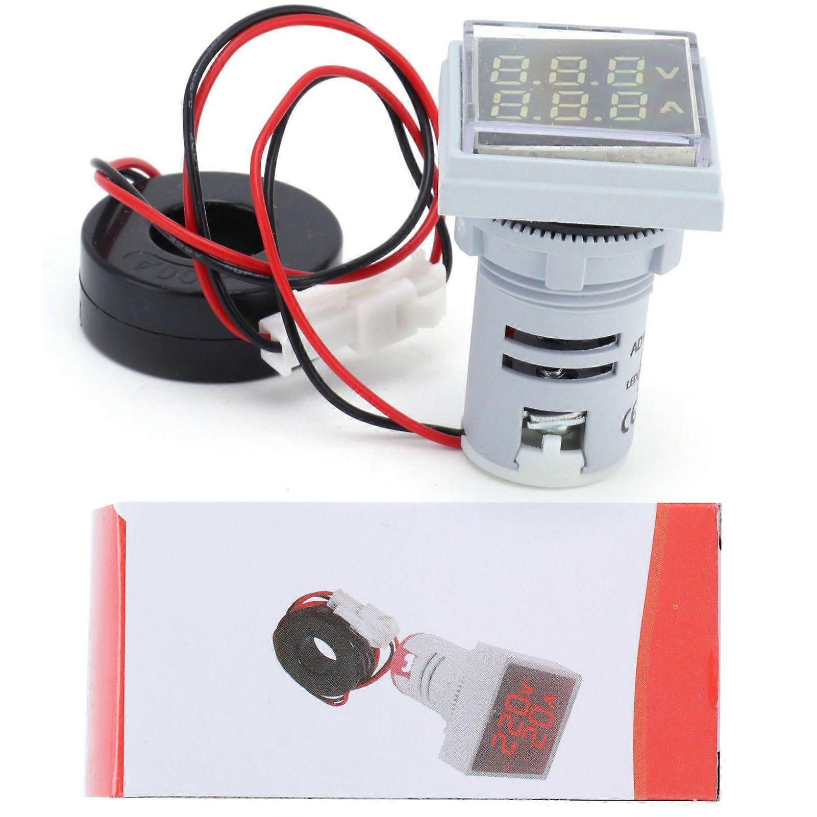 High quality AD16-22FVA Universal Dual Display Square Signal Indicator 60~500V