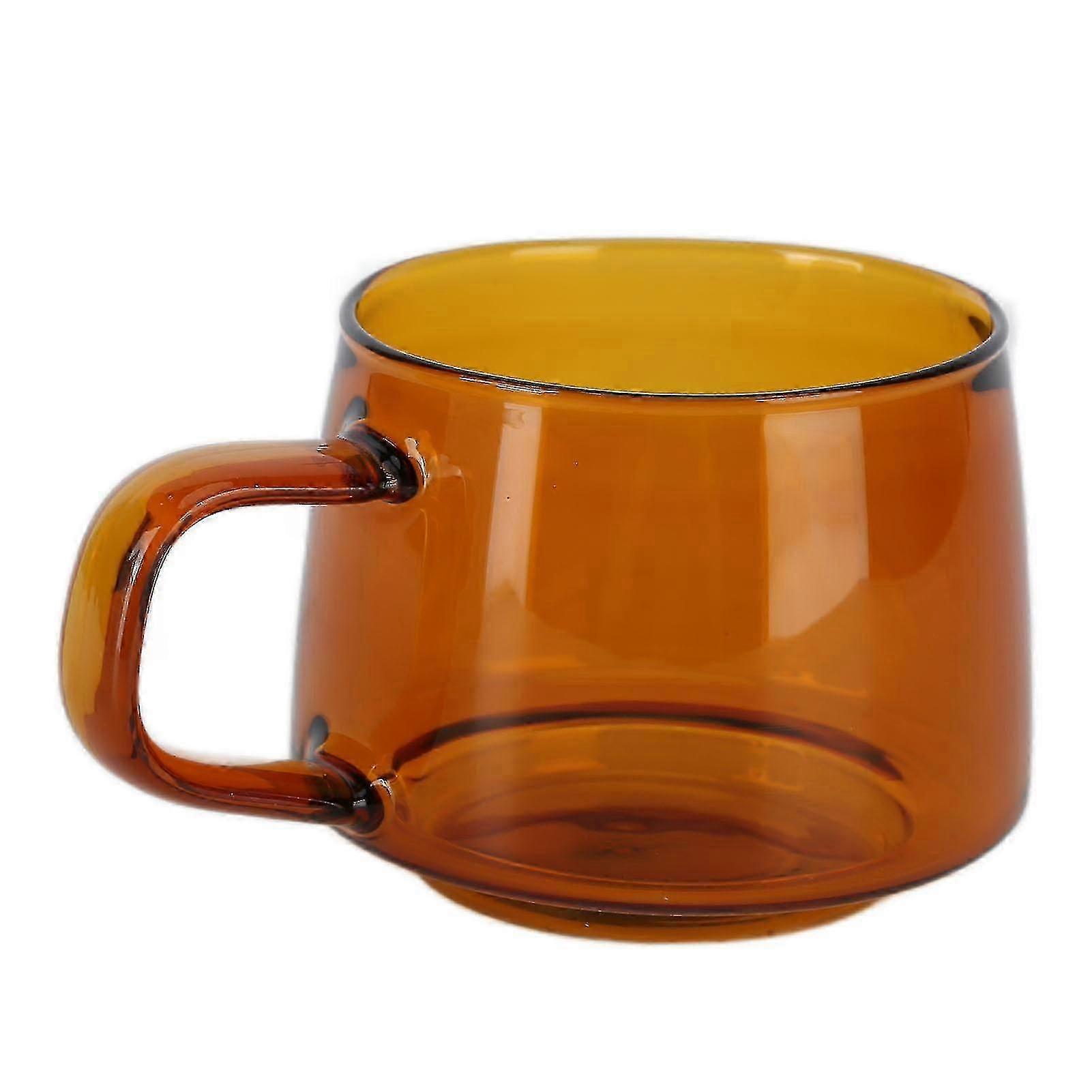 250ML Transparent Borosilicate Glass Coffee Mug with Handle