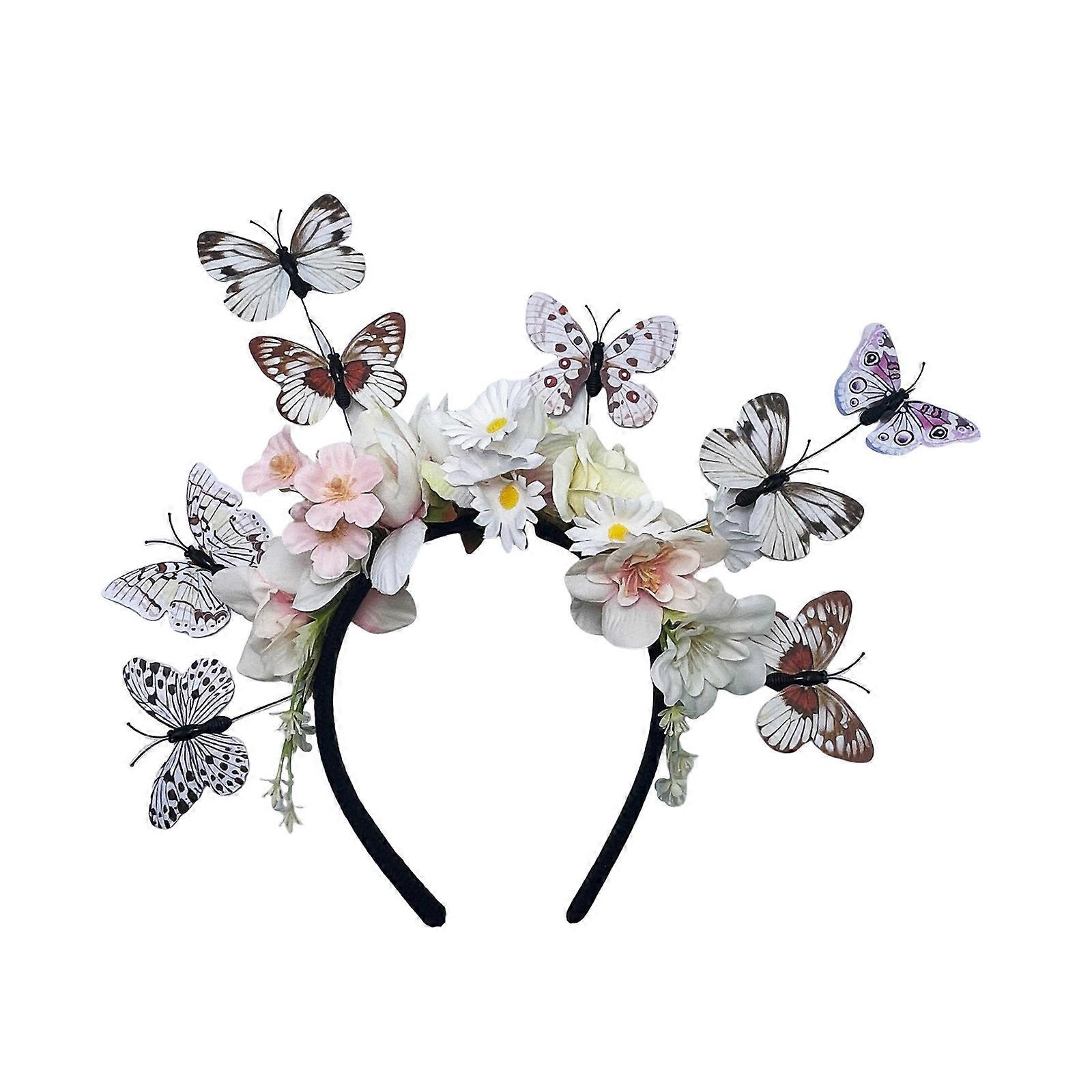 Papillon coloré Couronnes de fleurs Casque Ethnique Réglable Cerceau Pour Noël Derby StPatricks Célébration Party Color6