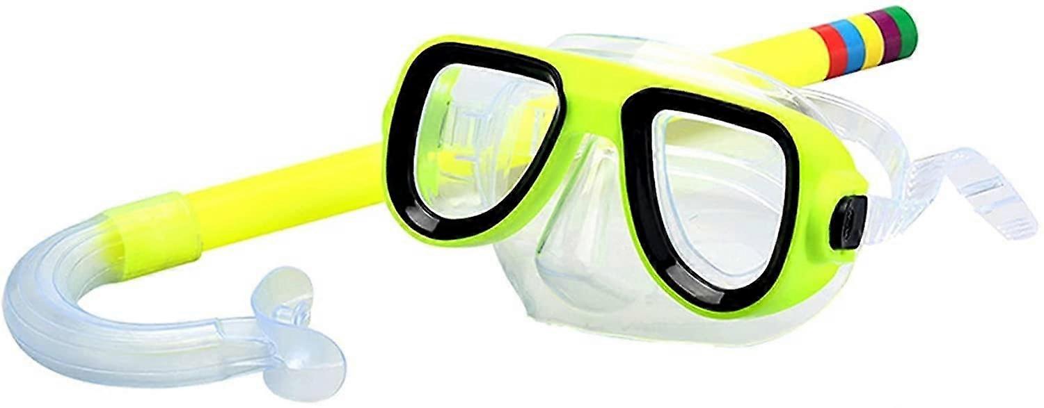 Snorkel Mask For Adults And Kids, Total Dry, Glass Lens, PVC Dive Mask, Size 1.1