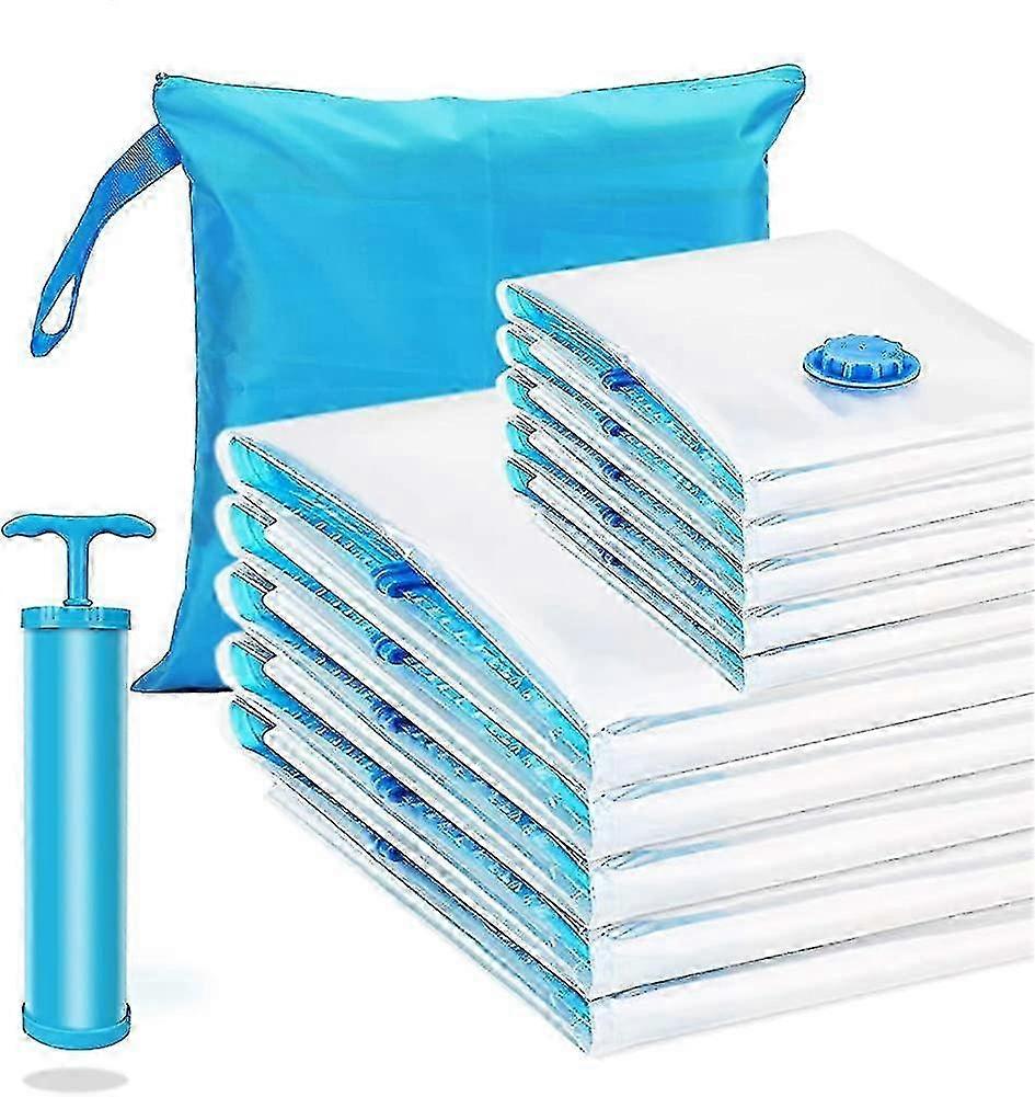 Storage Bags for Clothes and Bedding, 12-Piece Set for Travel with 4 Large Bags Measuring 100x80cm