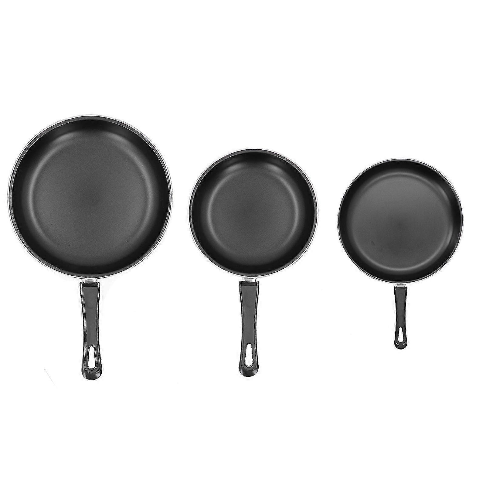 Set of 3 Mini Non-Stick Frying Pans for Household Kitchen Use Compatible with Induction Cookers and Gas Stoves