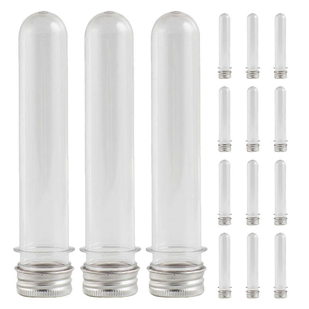15pcs Transparent Storage Tubes for Shoelaces and Sneaker Strings with Screw Caps Sealed Containers
