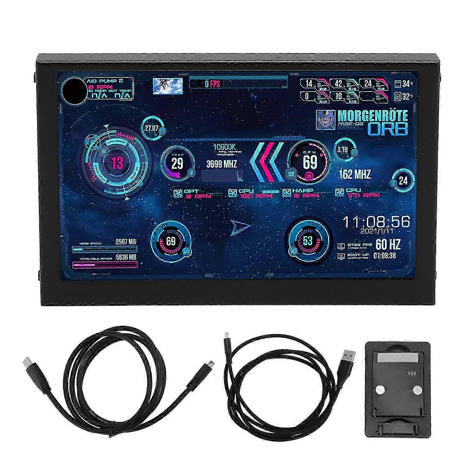 Monitor Della Temperatura Del Computer Da 5 Pollici Interfaccia Multimediale HD Mini Schermo Secondario CPU RAM HDD Display Dati