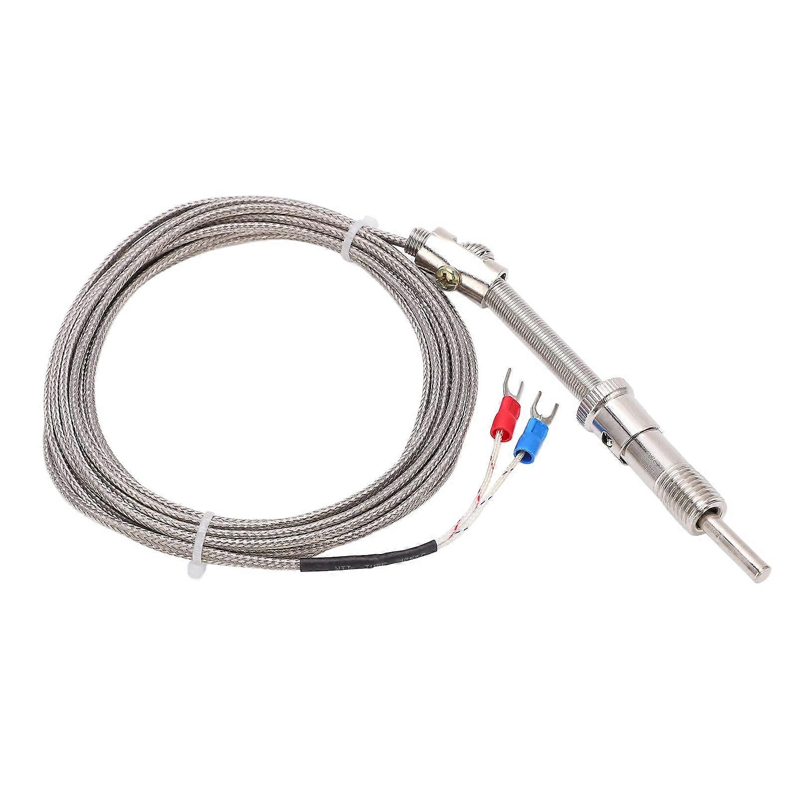 KType Pressure Spring Thermocouple, Stainless Steel Probe with M12 Thread, 0–400°C