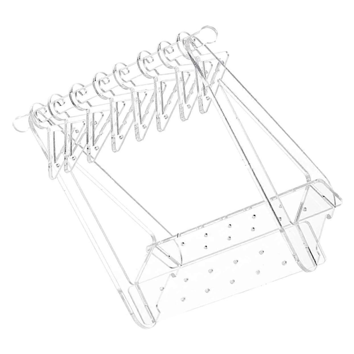 Earring Holder With Hanger Creative Jewelry Stand For Studs And Earrings Transparent Design For Stylish Storage And Display