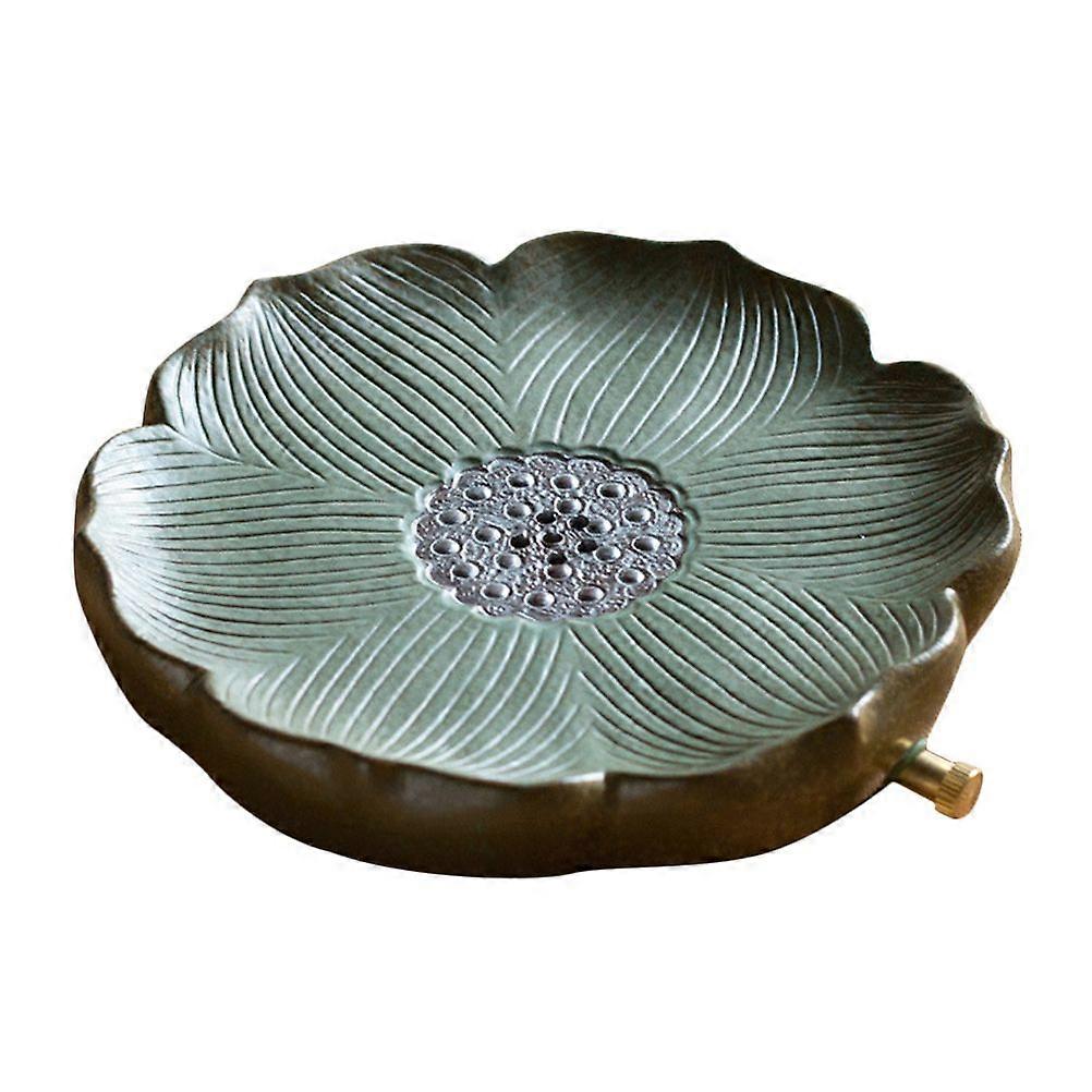 1set Chic Ceramic Teapot Tray Retro Lotus Pattern Teacup Plate Tea Table Adorn