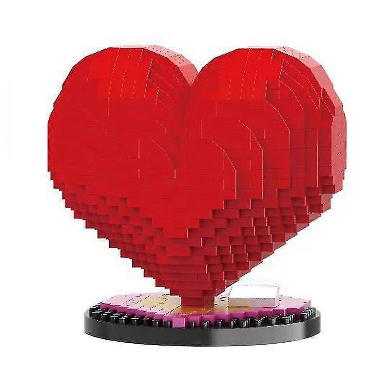 Love Red Rose Heart Building Blocks Micro Particles Building Blocks Toy Romantic Present for Lover