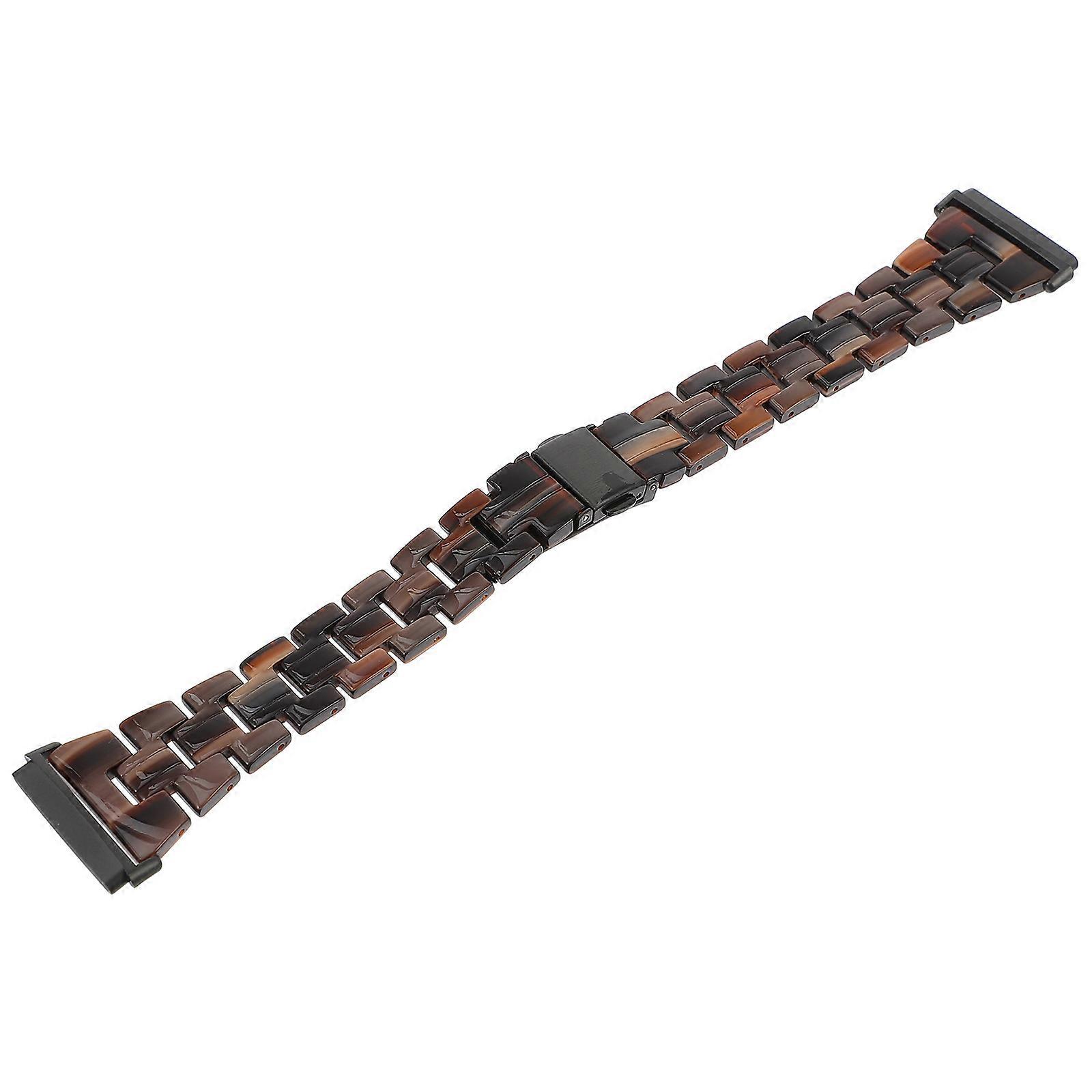 Chocolate Resin Watch Strap for 3 Sense Business and Daily Use-Compatible with Smartwatches