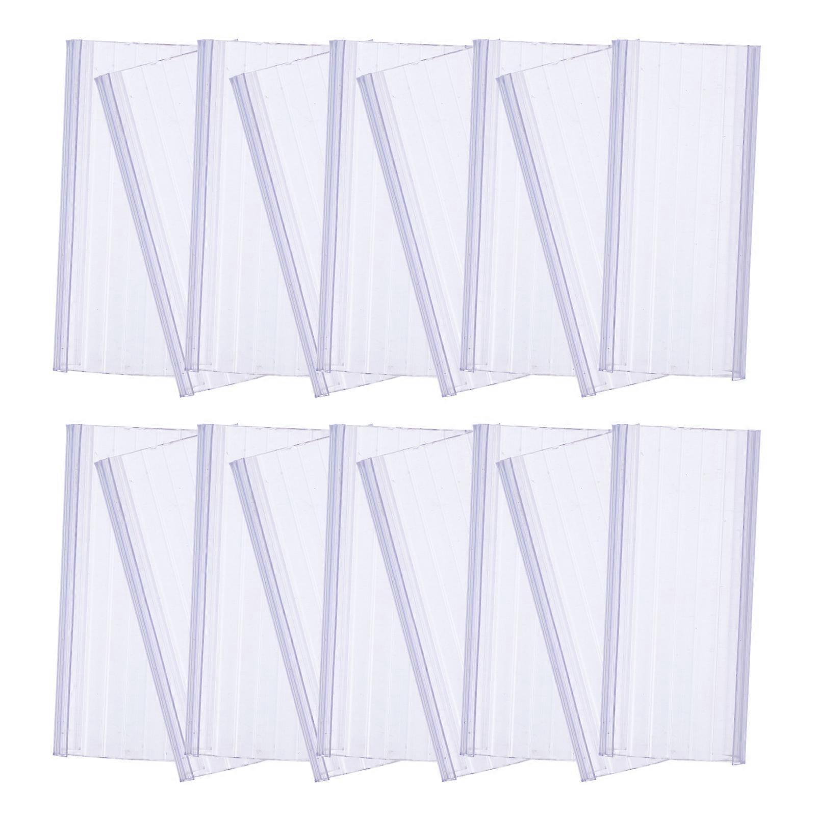 Clear Price Tag Holder Transparent Label Holder Supply For Wire Shelves Baskets Retail Display 30Pcs