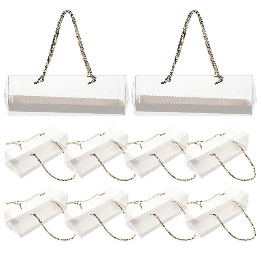 10pcs Cake Boxes Handheld Muffin Boxes Portable Gift Containers Cake Packaging Boxes