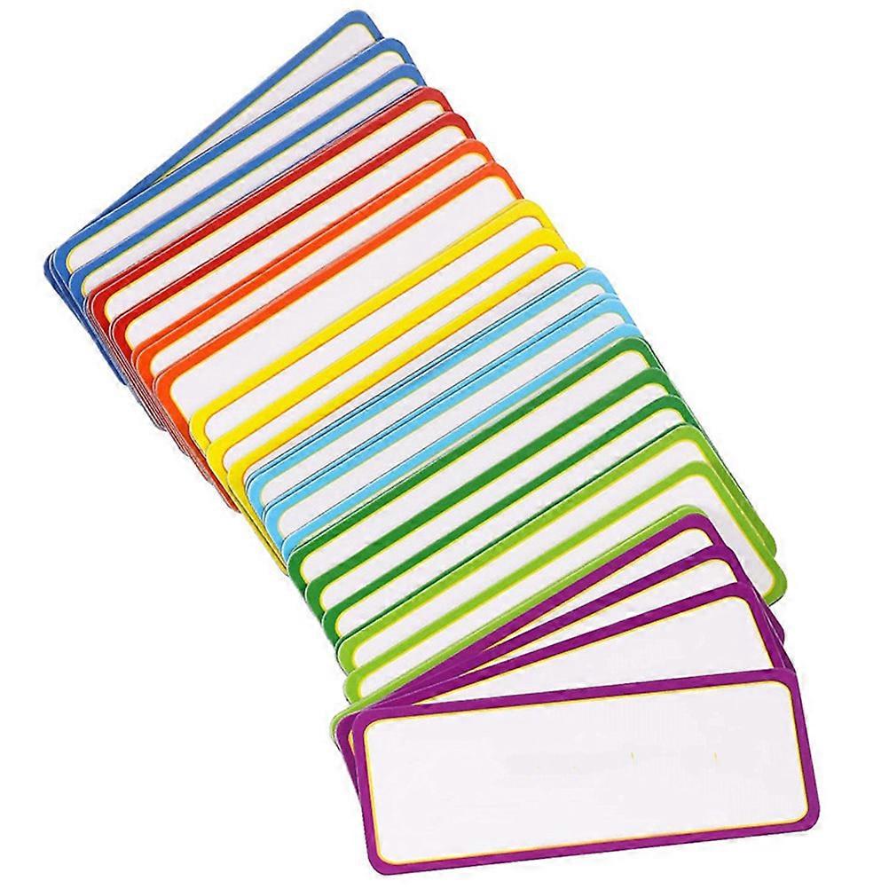 Magnetic Name Plate Tags Reusable Label Stickers Marking For Teaching 8X3CM 81Pcs