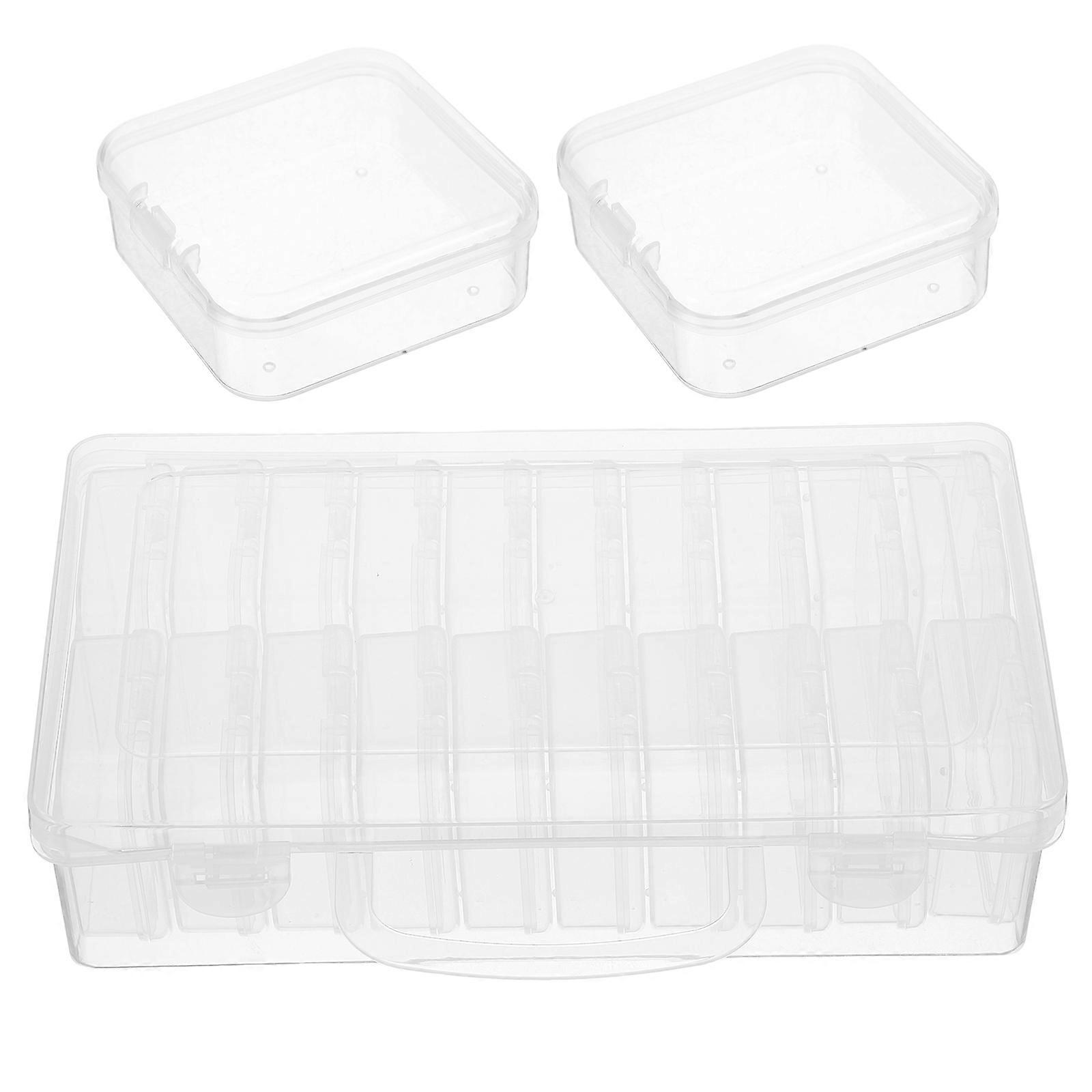 Clear Large Photo Storage Box with Handle – Portable Transparent Organizer for Crafts, Documents & Pictures, Spacious Capacity for Easy Viewing