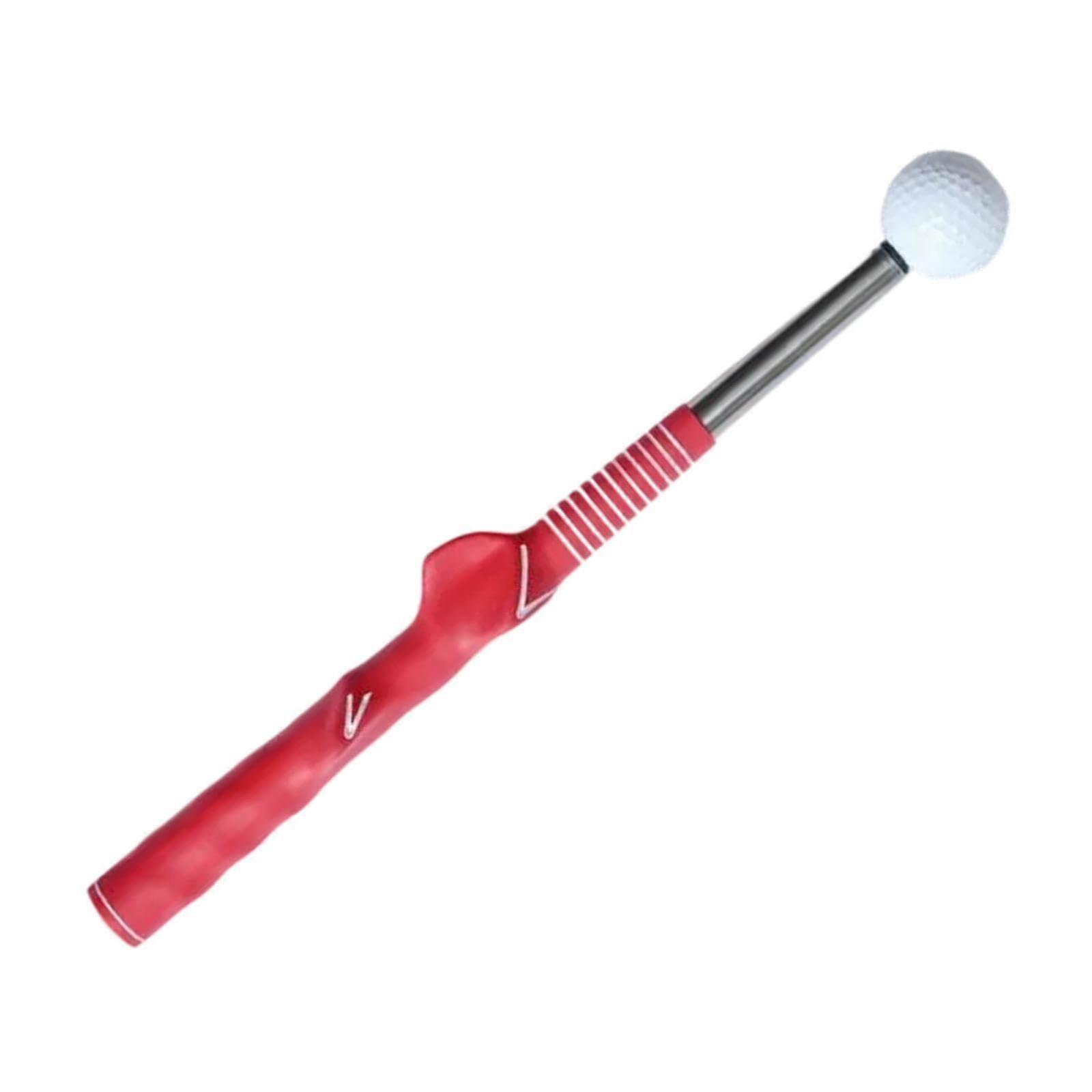 Golf Swing Training Aid Tool For Alignment Flexibility Practice Gear, Red Color, Adjustable Design, Durable Material