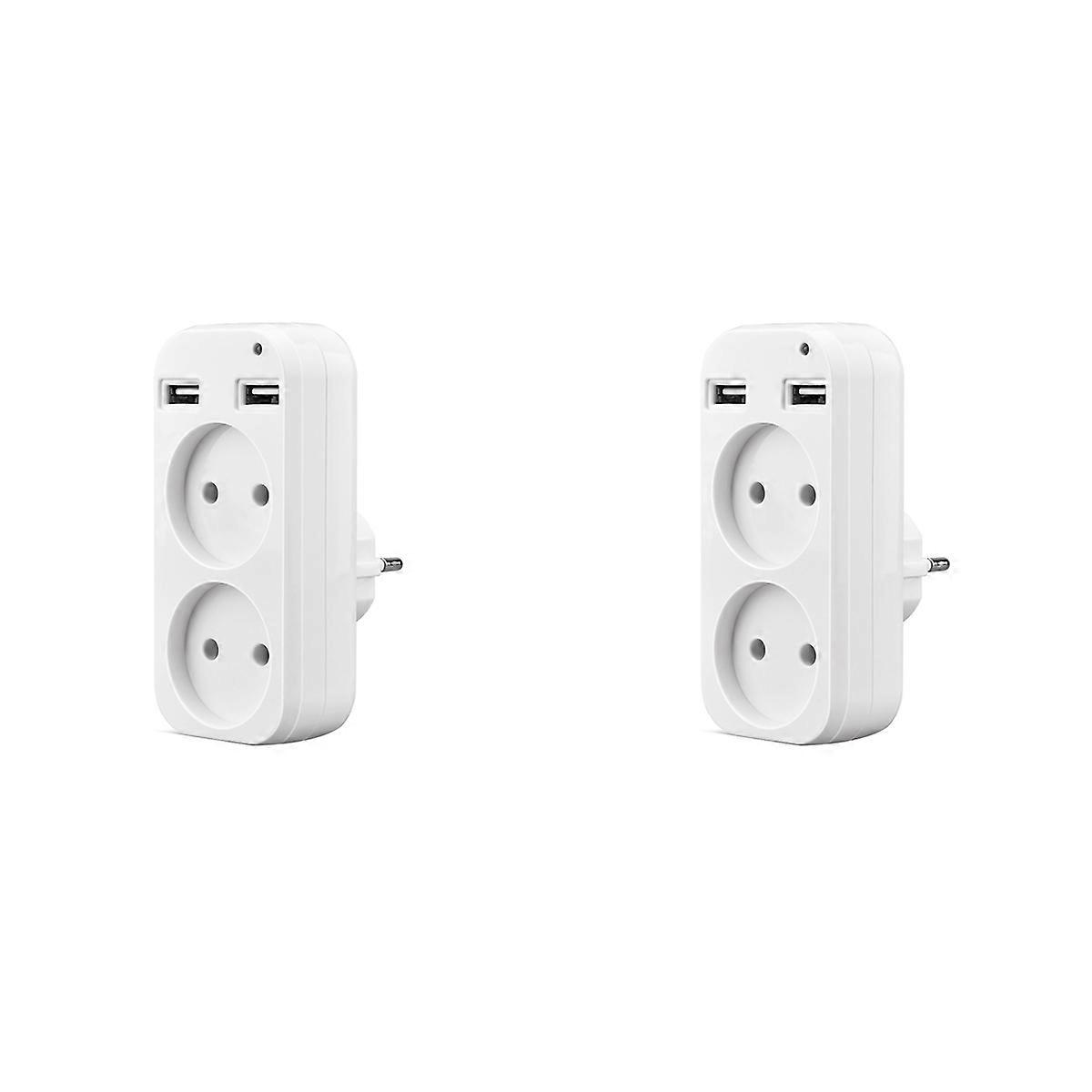Wall USB Plug Adapter Double Socket Outlet for Phone Charge