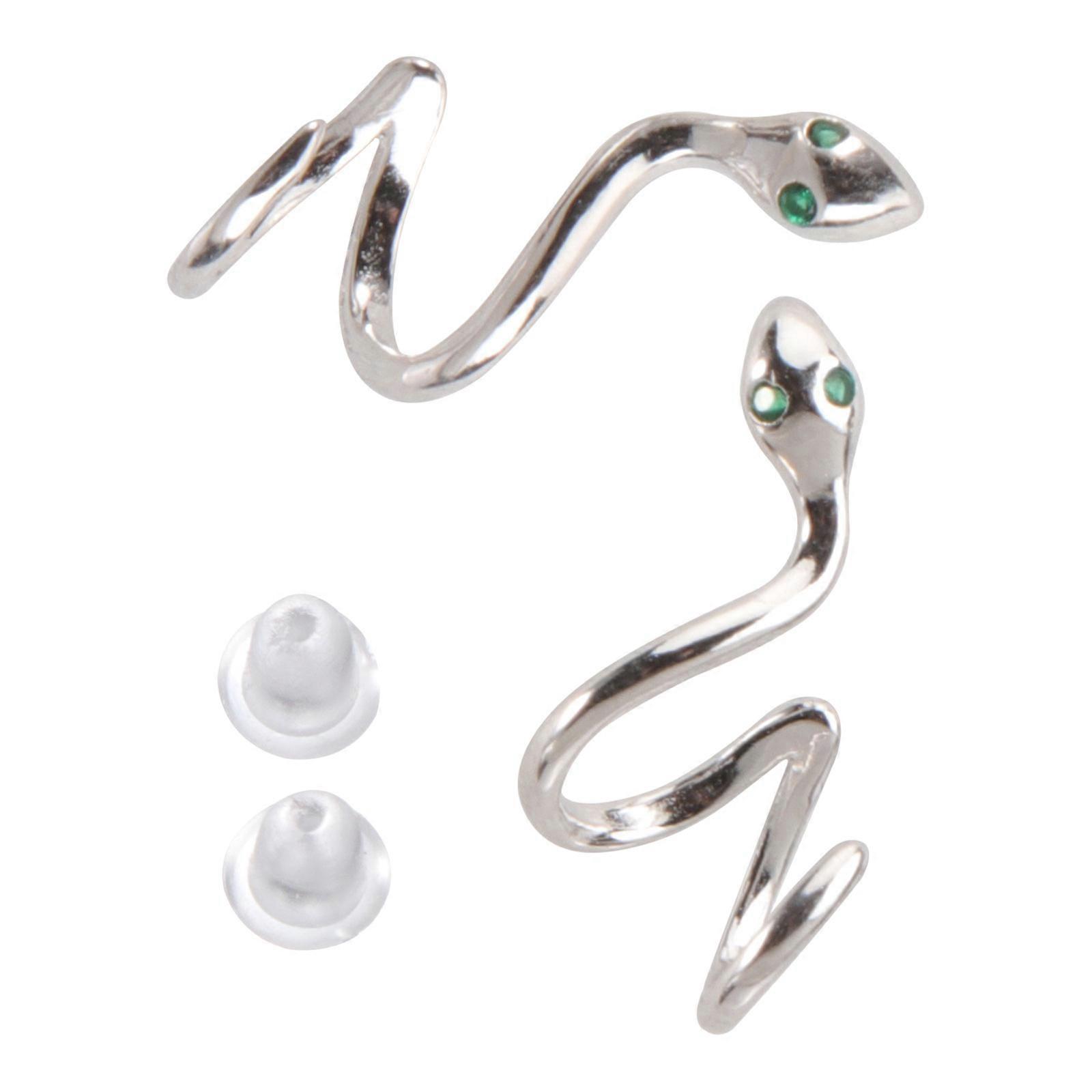 女性のためのエレガントな蛇の形をしたイヤリング – パーティー、結婚式、日常着のためのスタイリッシュでユニークなイヤーペンダント