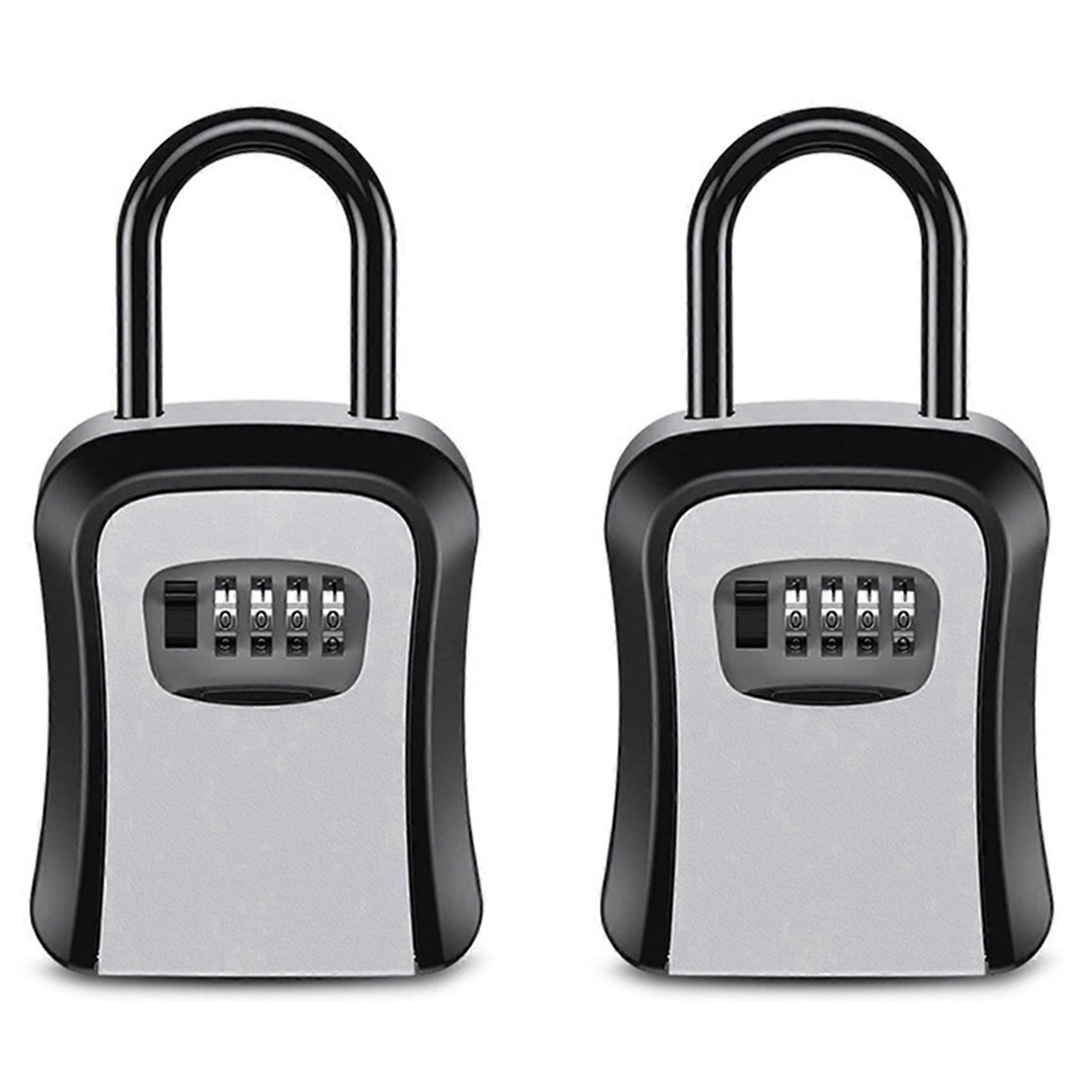 Outdoor Password Key Extended Locking Hook 4 Digit Code Box Grey