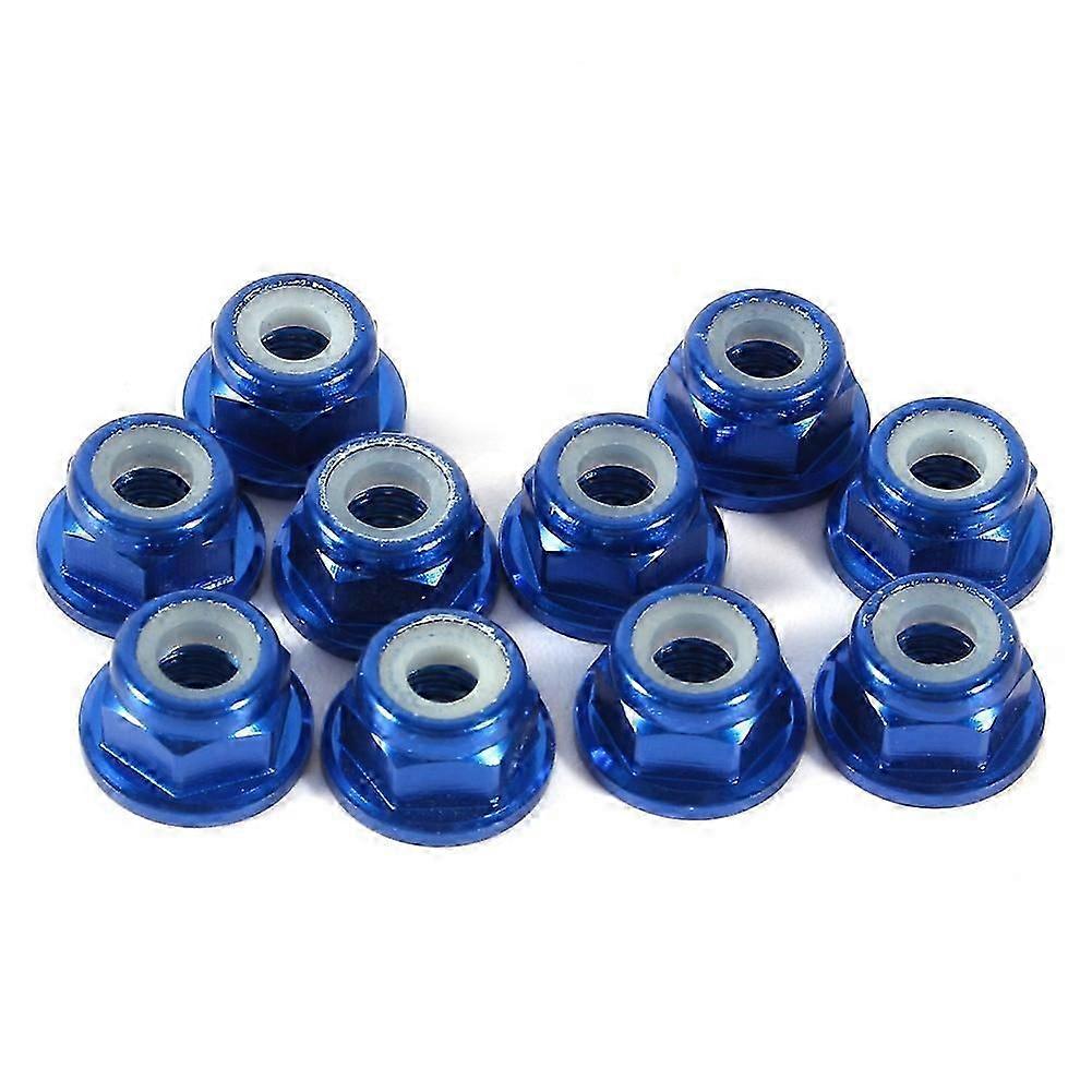 10Pcs M3 Nylon Insert SelfLock Aluminum Nuts Hex Lock Nut Royal Blue