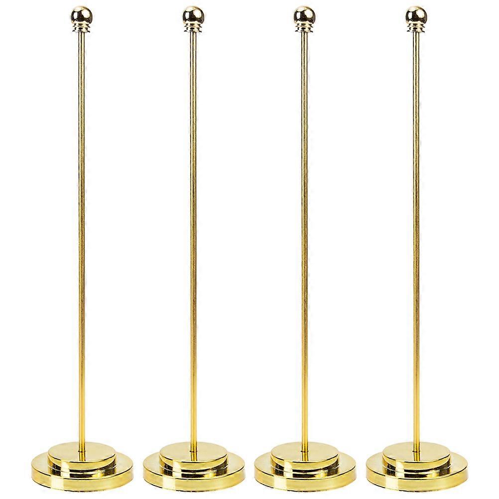 Wear-Resistant Flag Stand Rectangular Iron Use Home Owners 4Pcs