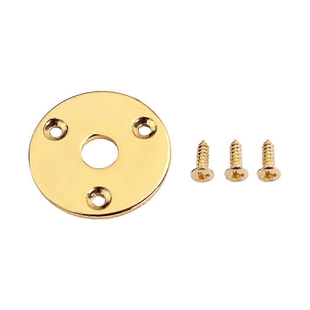 Jack Output Plate Gold Guitar And Bass Jack Socket Replacement With Screws 1Pack
