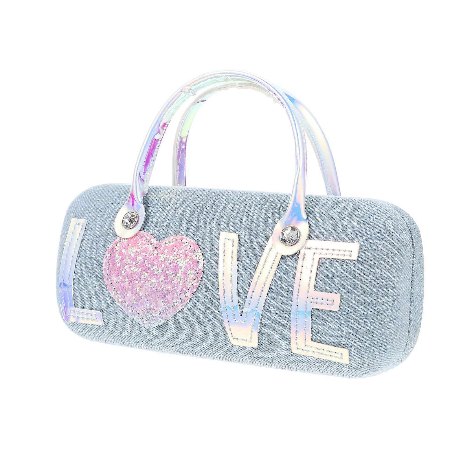 Portable Glasses Storage Box Travel Glasses Case Children Sunglasses Case Handheld Simple and Fashionable Assorted Color 16X7X5CM 1Pcs