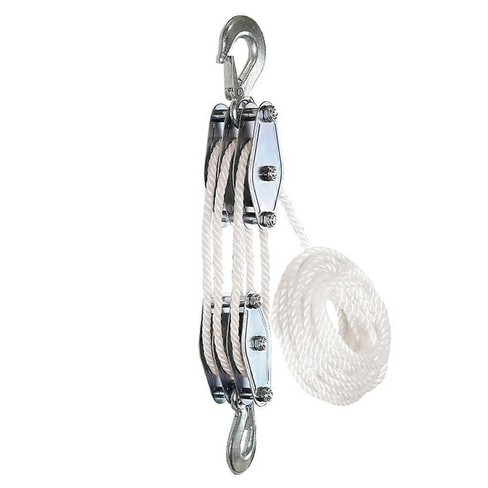 270° Rotatable Zinc Alloy Rope Pulley Block - Handheld Crane for Heavy Duty Manual Lifting, Ideal for AC Installations