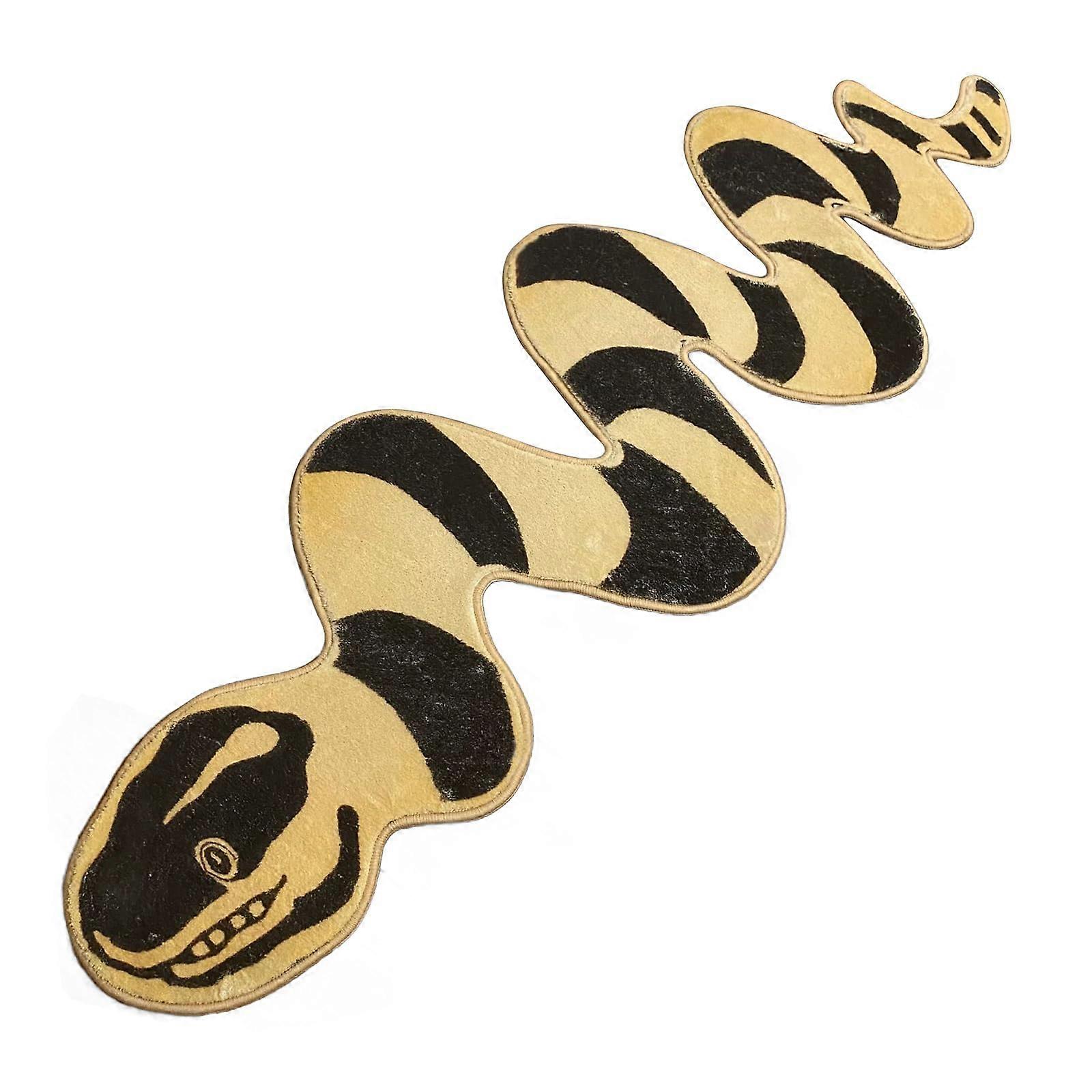 Cartoon Animal Rug Soft Comfortable Bedroom Mat with Realistic Snake Pattern for Bathroom Kitchen Large Size