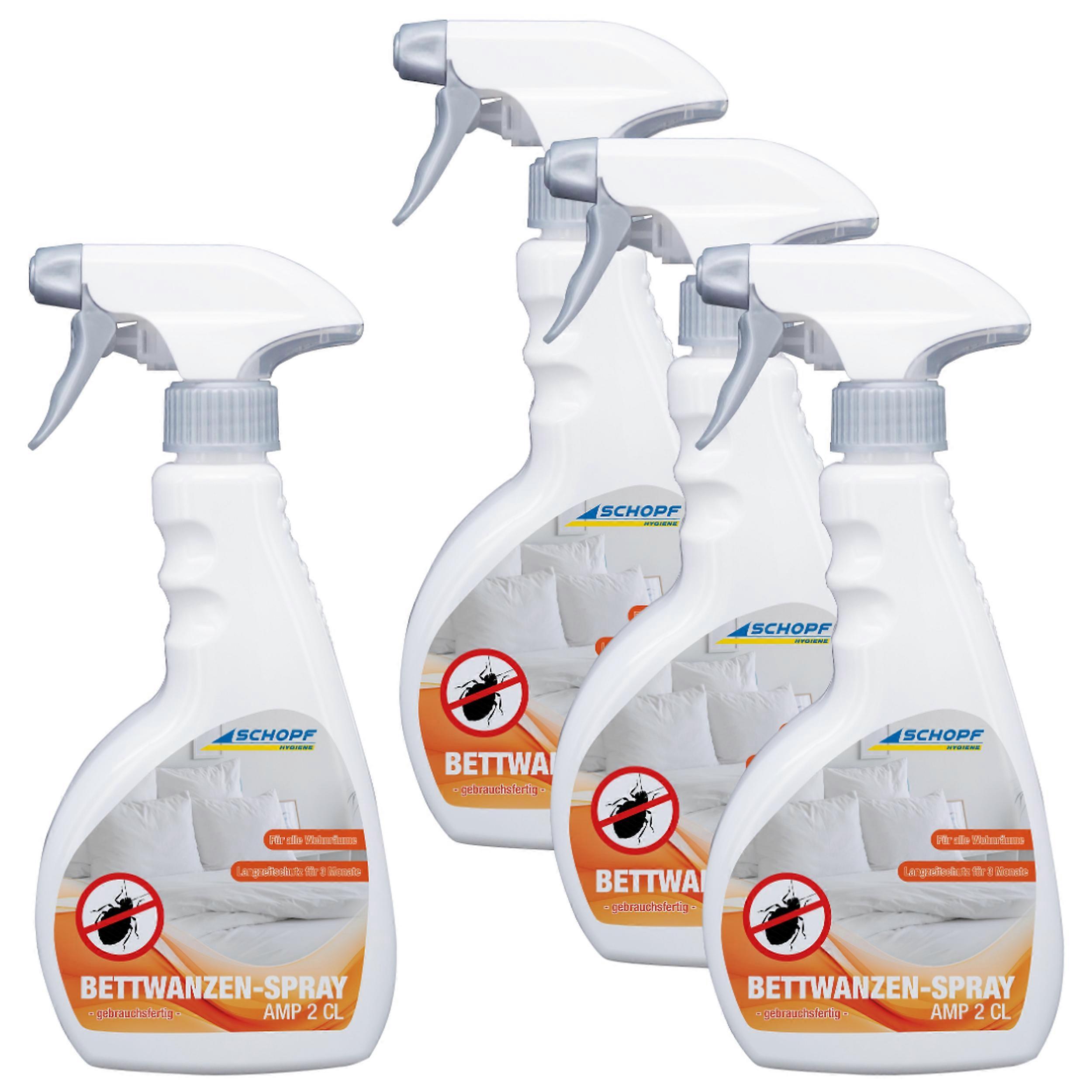 4 x SCHOPF Hygiene Bed® Bugs Spray, 500 ml Spray Bottle
