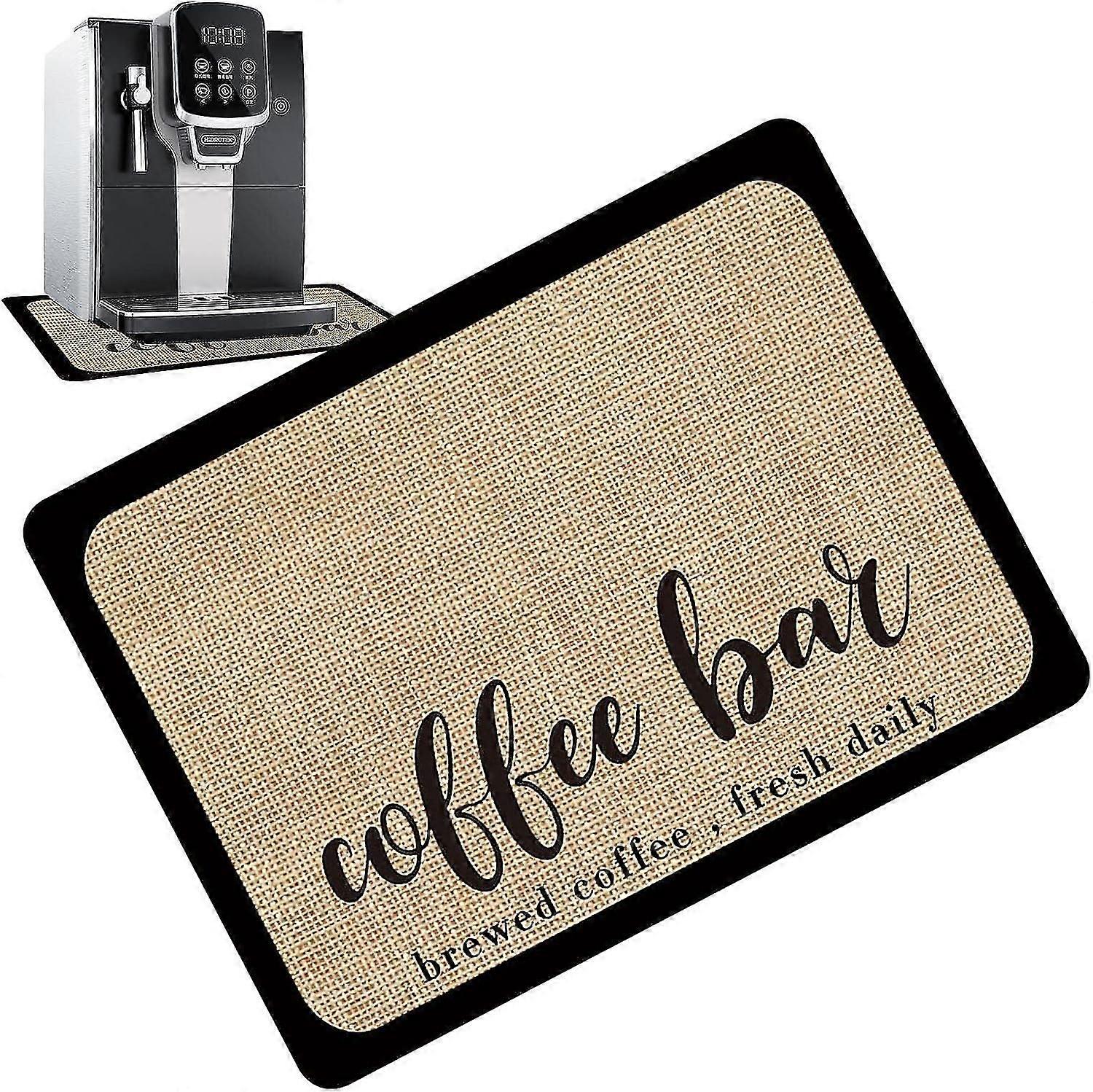 Coffee Bar Mat, Soft Pad For Under Coffee Machine Non-slip, Dish Drying Mat Coffee Accessories With Bottom Rubber Pattern Dish Drying Mat