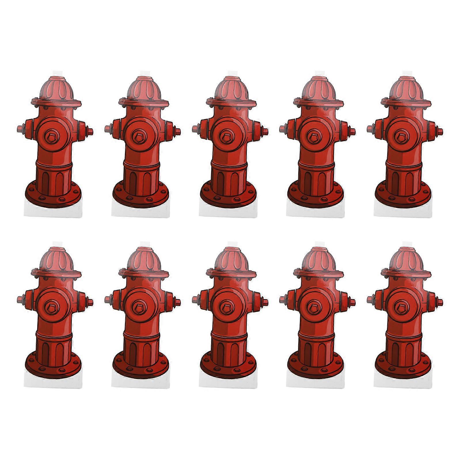 10pcs Dog Pee Pad Trainer Paper Fire Hydrant Shaped Pet Diaper Pad Guide for Puppy