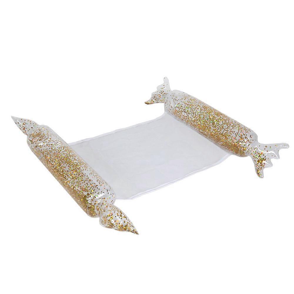 Inflatable Floating Row,Water Hammock Recliner,Inflatable Floating Row Foldable,Candy Sequin Design-Style1