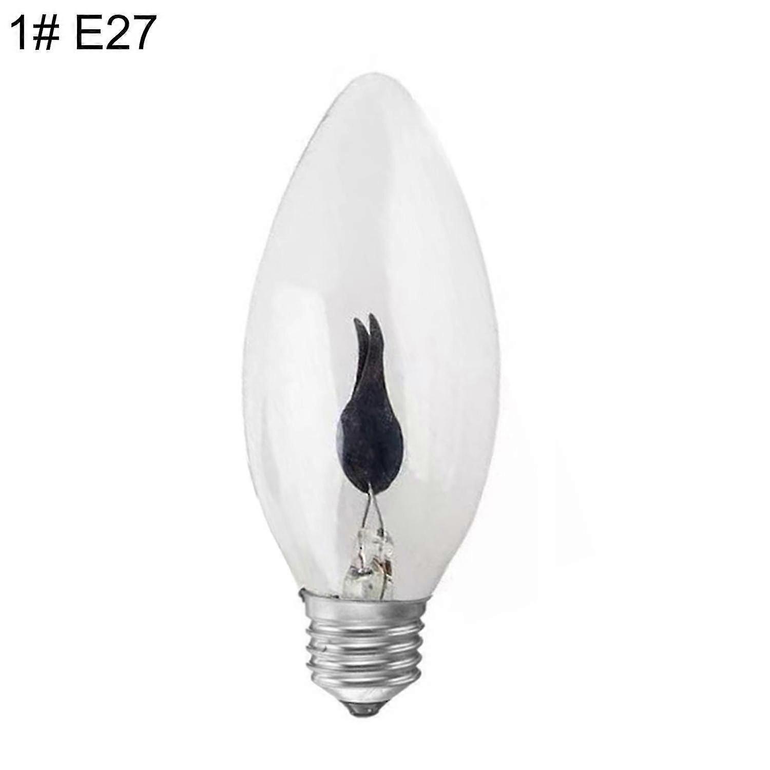 Zhouba 3W 220V E14/E27 LED Flickering Flame Effect Candle Light Bulb Decorative Lamp