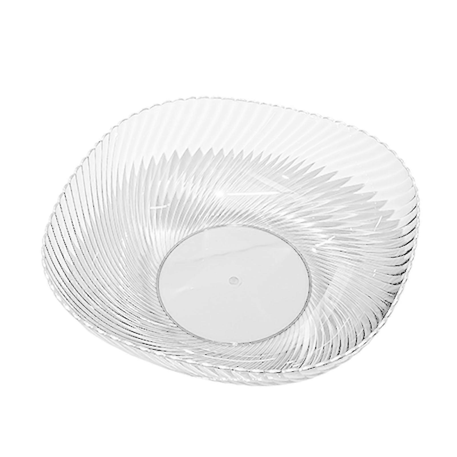 transparent fruit bowl with large capacity, luxurious design, ideal for organization on the countertop in the household (White)