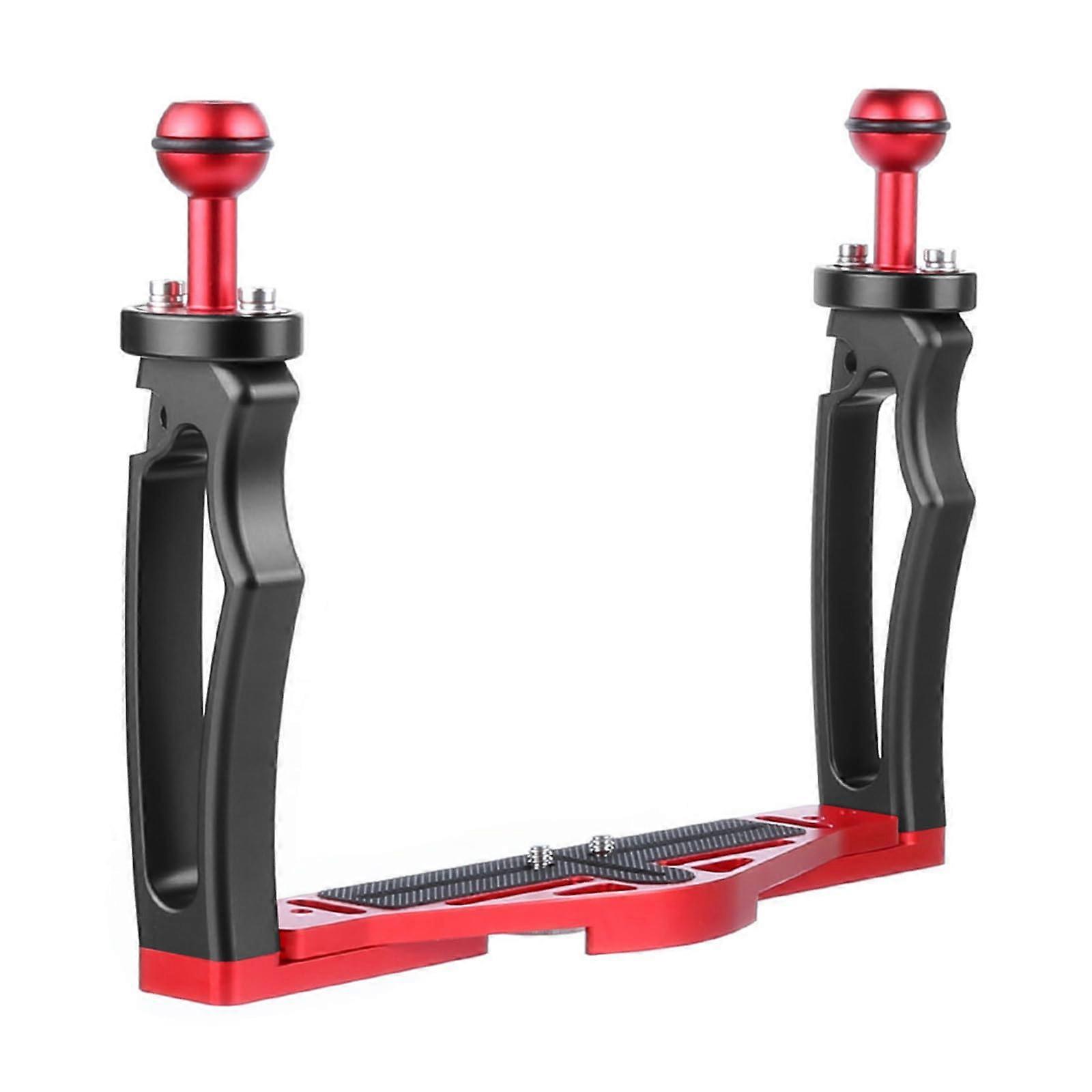 Underwater Video Stabilizer Tray Aluminum Alloy Dive Light Stand with Two Ball Handles for Action Cameras