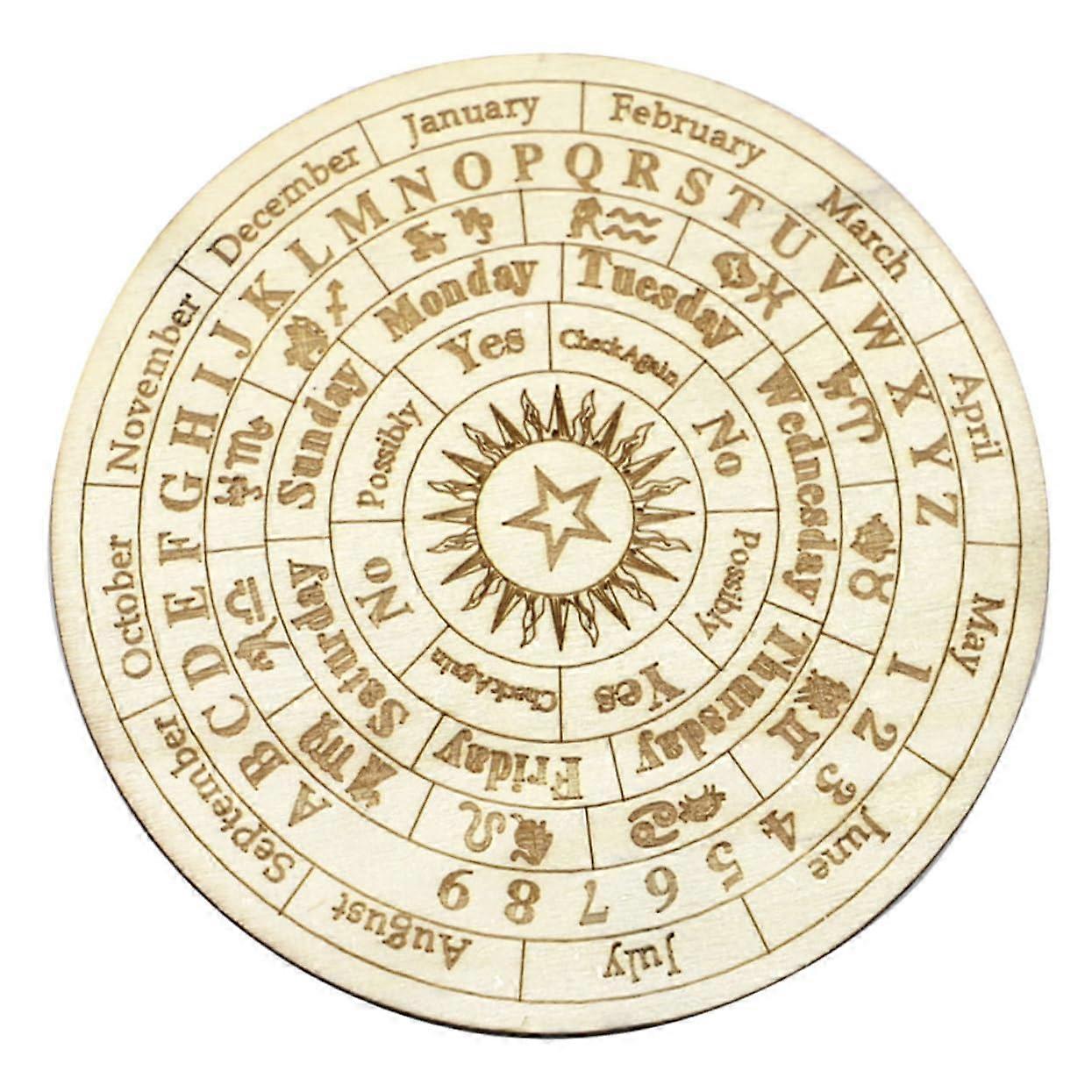 Wooden decorative board Small Ouija board With carved pattern Serving decor