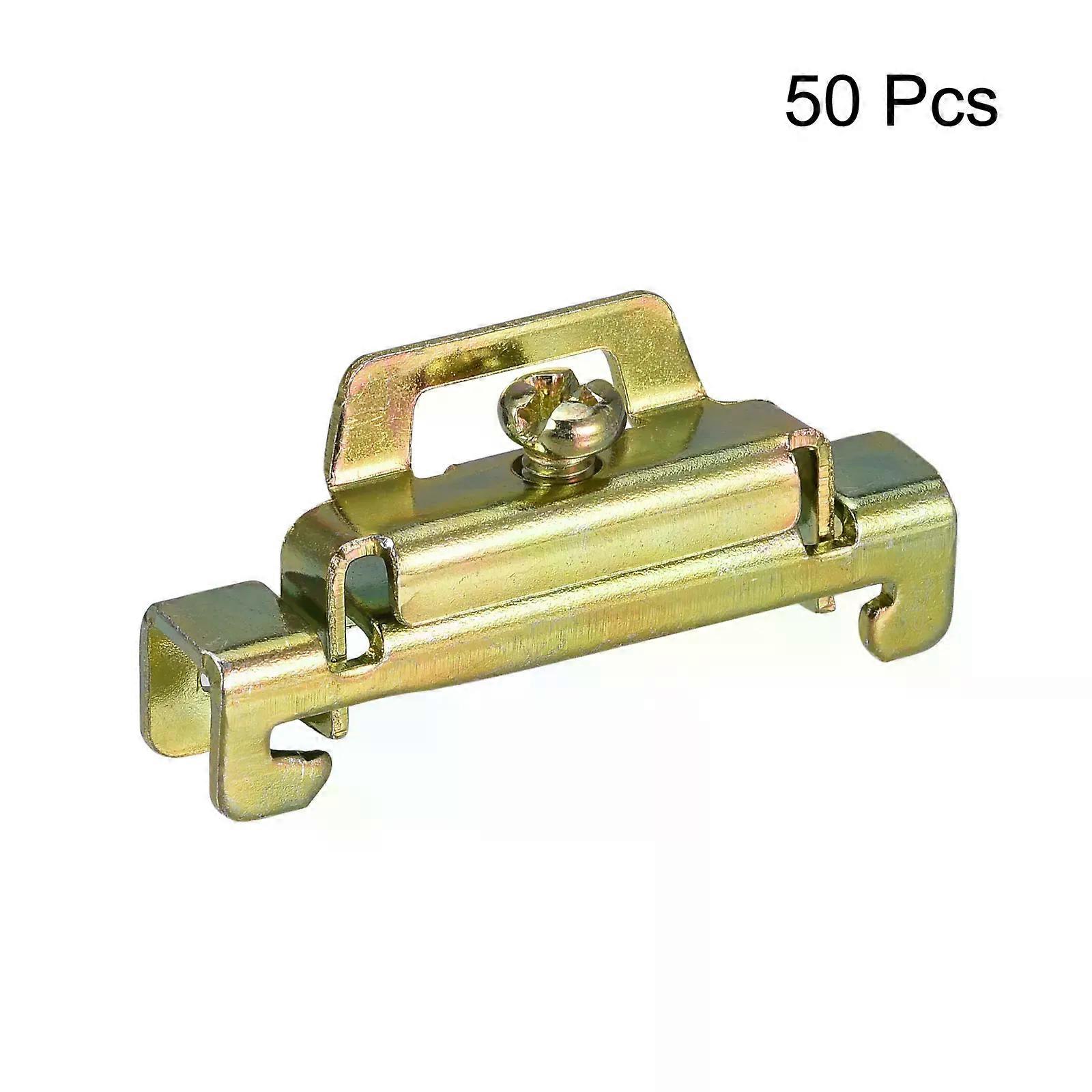 20/50Pcs DIN Rail Mount Terminal Blocks End Stopper Screw Type Clamp Metal C45-2 Terminal Block for Electronic Circuits Machines