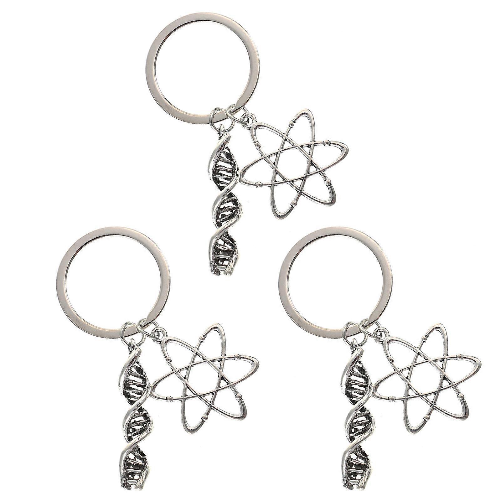 Science Key Ring Set with Microscope & Flask Charms – Ideal Chemistry Teachers – Keychain for Keys, Backpacks, Lanyards – Teacher's Day Present