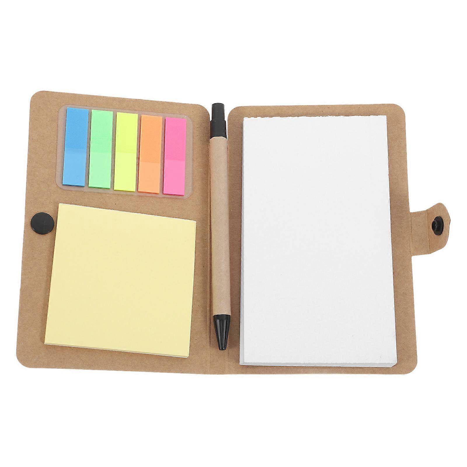 Notebook With Notepad With Pen Khaki Rectangular Business Design For Professionals Students 1Set