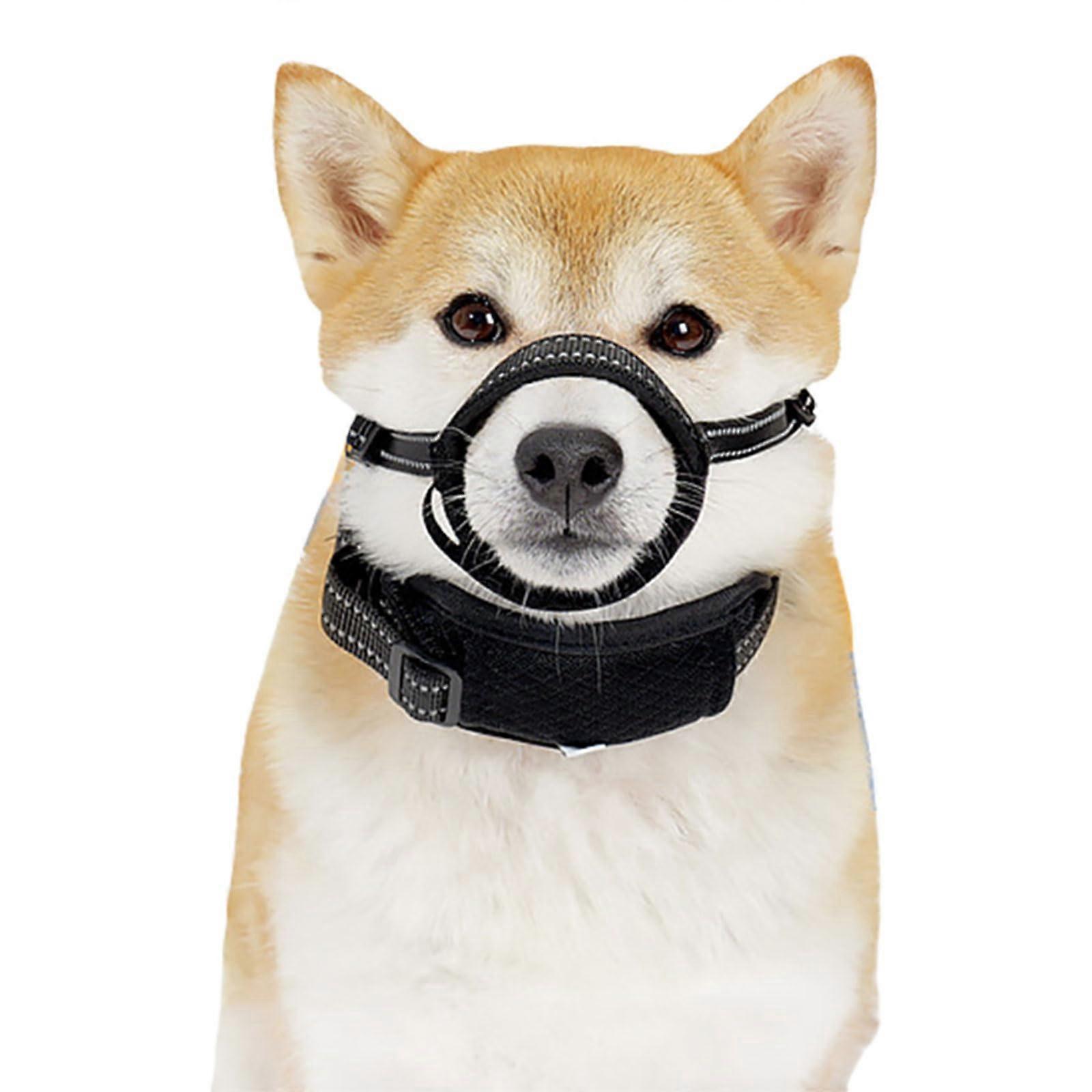 Adjustable Puppy Bigness Dog Muzzle Safety Pet Mouth Mask Short Snout Dog Leash Mouthpiece For Medium To Large Canines Small