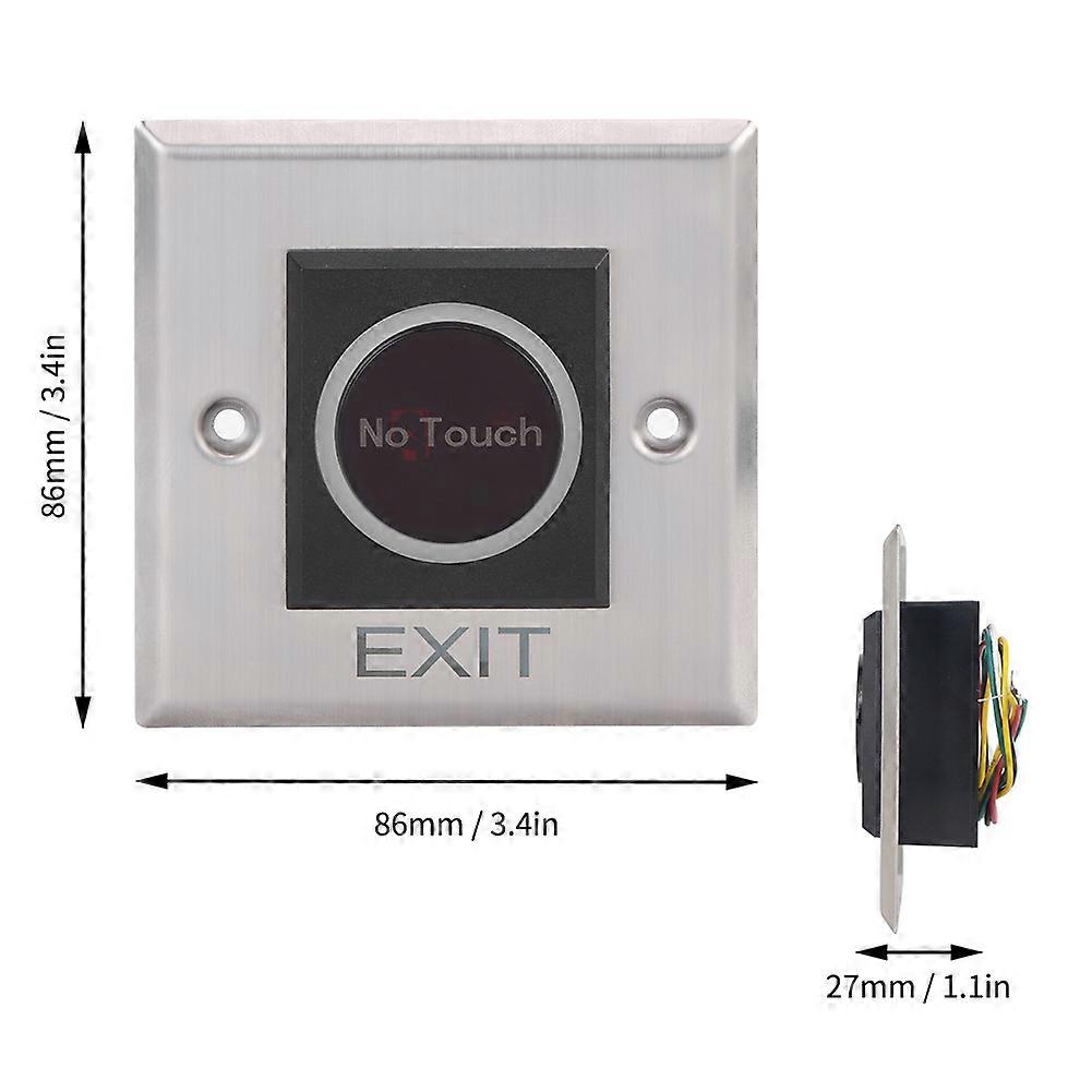 Infrared Sensor Switch NonTouch Access Control System Backlit Button DC12V