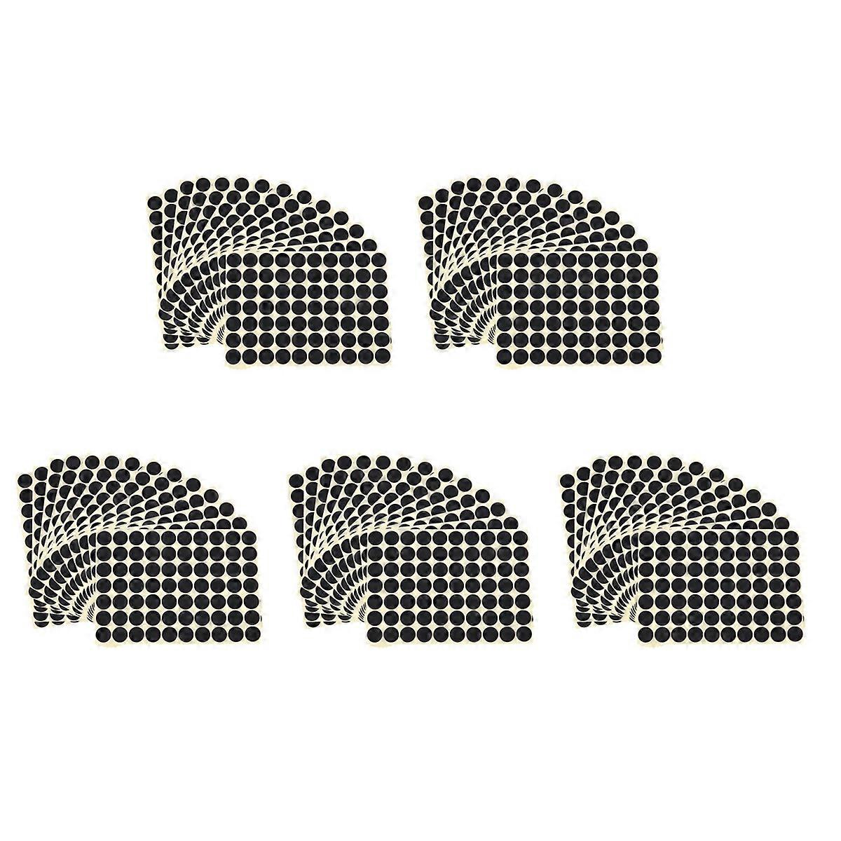 19mm Circles Round Code Stickers Self Adhesive Sticky Labels Black