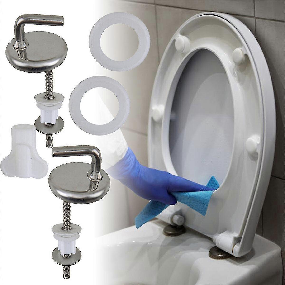 2X WC-fedél zsanérok felső fix WC-ülőke szerelvények gyorskioldó zsanérok acél