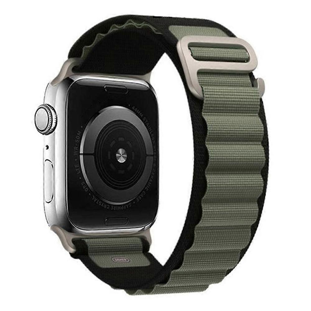 Nylon Band for Apple Watch Series 10 9 8 7 SE 6 5 4 3 2 1 42mm 41mm 40mm 38mm Watch Strap (Metal Ada