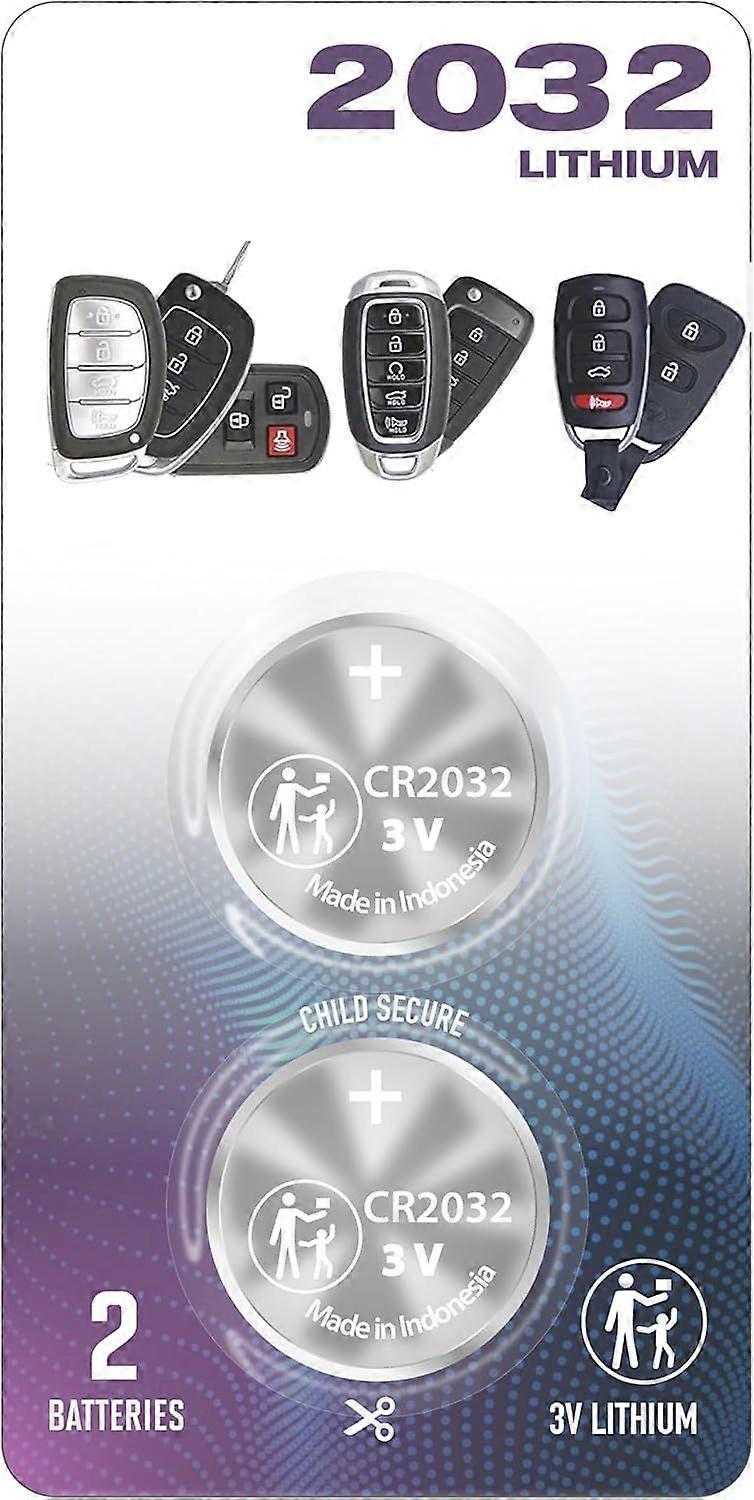 2025 Latest Model (2 Pack) CR2032 2032 for 2003-2022 Hyundai or Kia Smart Prox